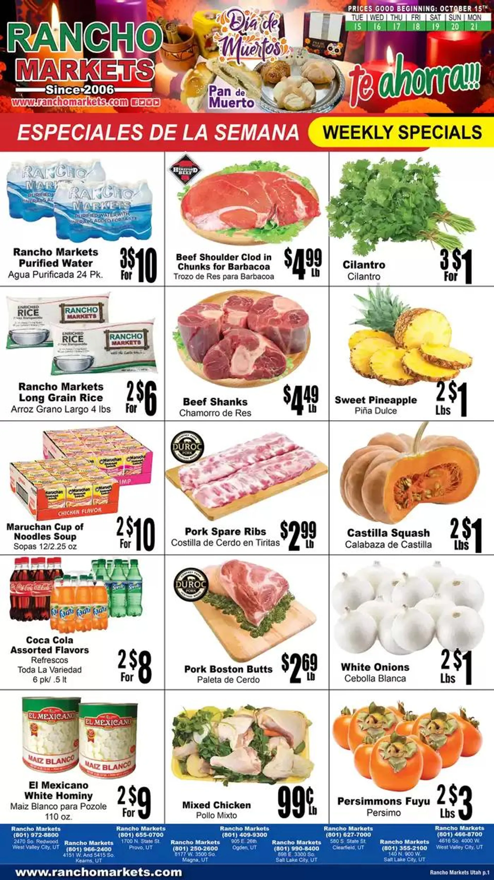 Weekly ad Flyer Rancho Markets from October 15 to October 29 2024 - Page 1