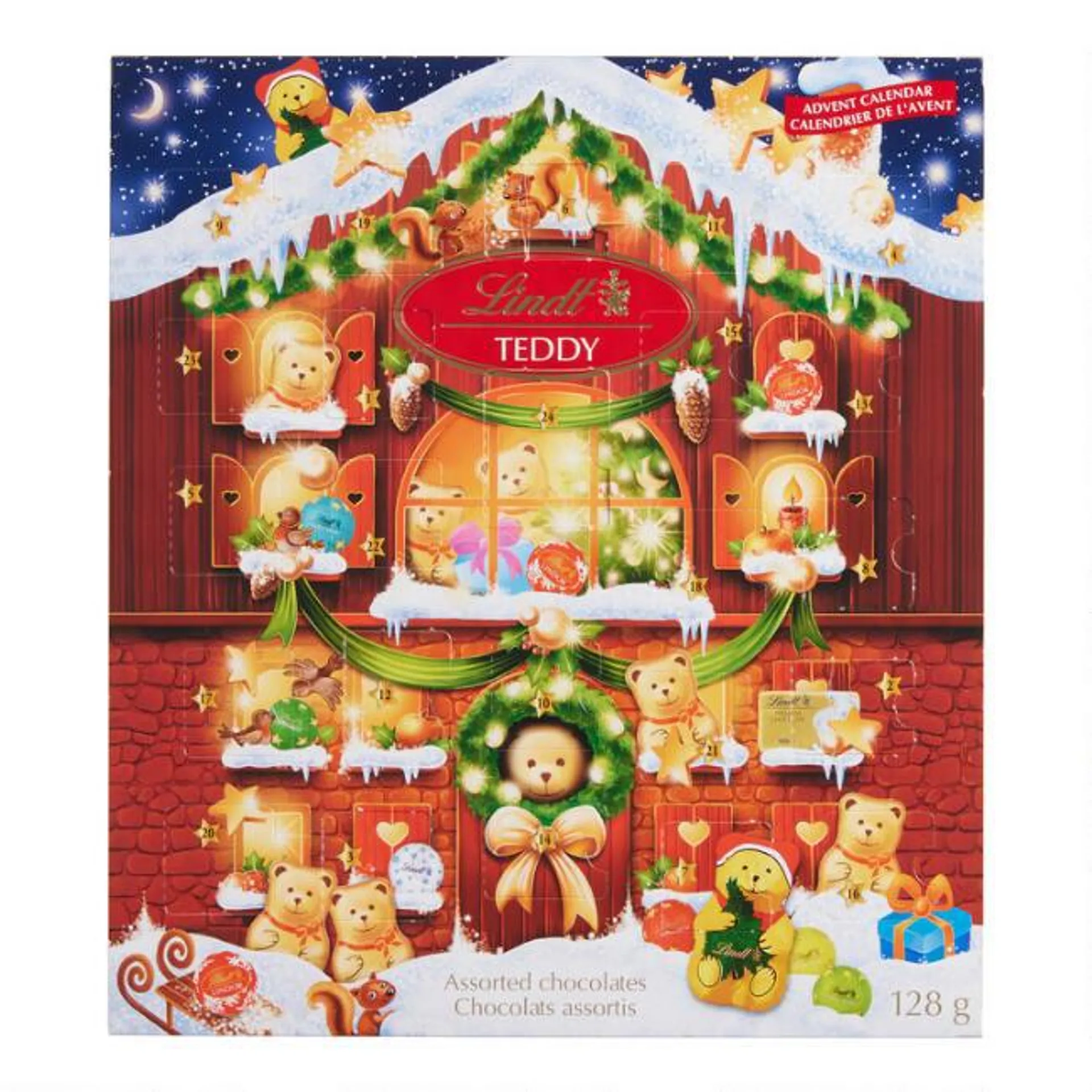 Lindt Milk Chocolate Teddy Bear Advent Calendar