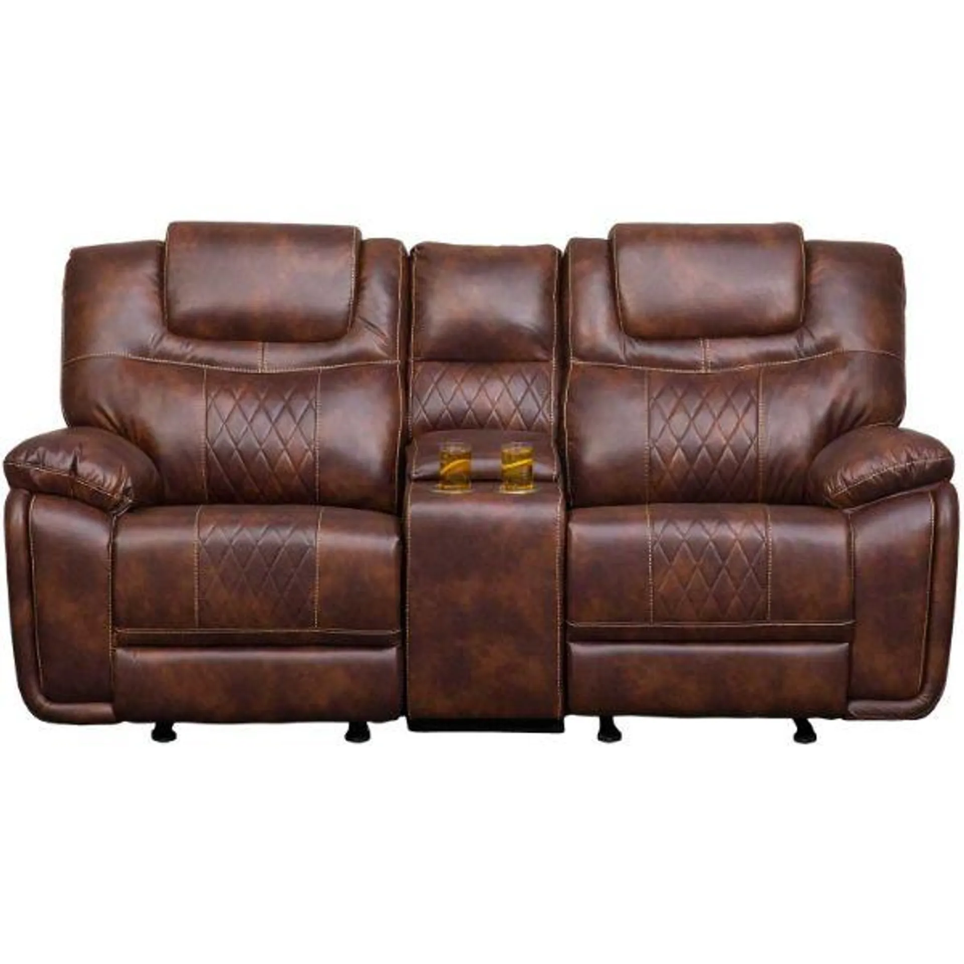 Weston Glider Reclining Console Loveseat