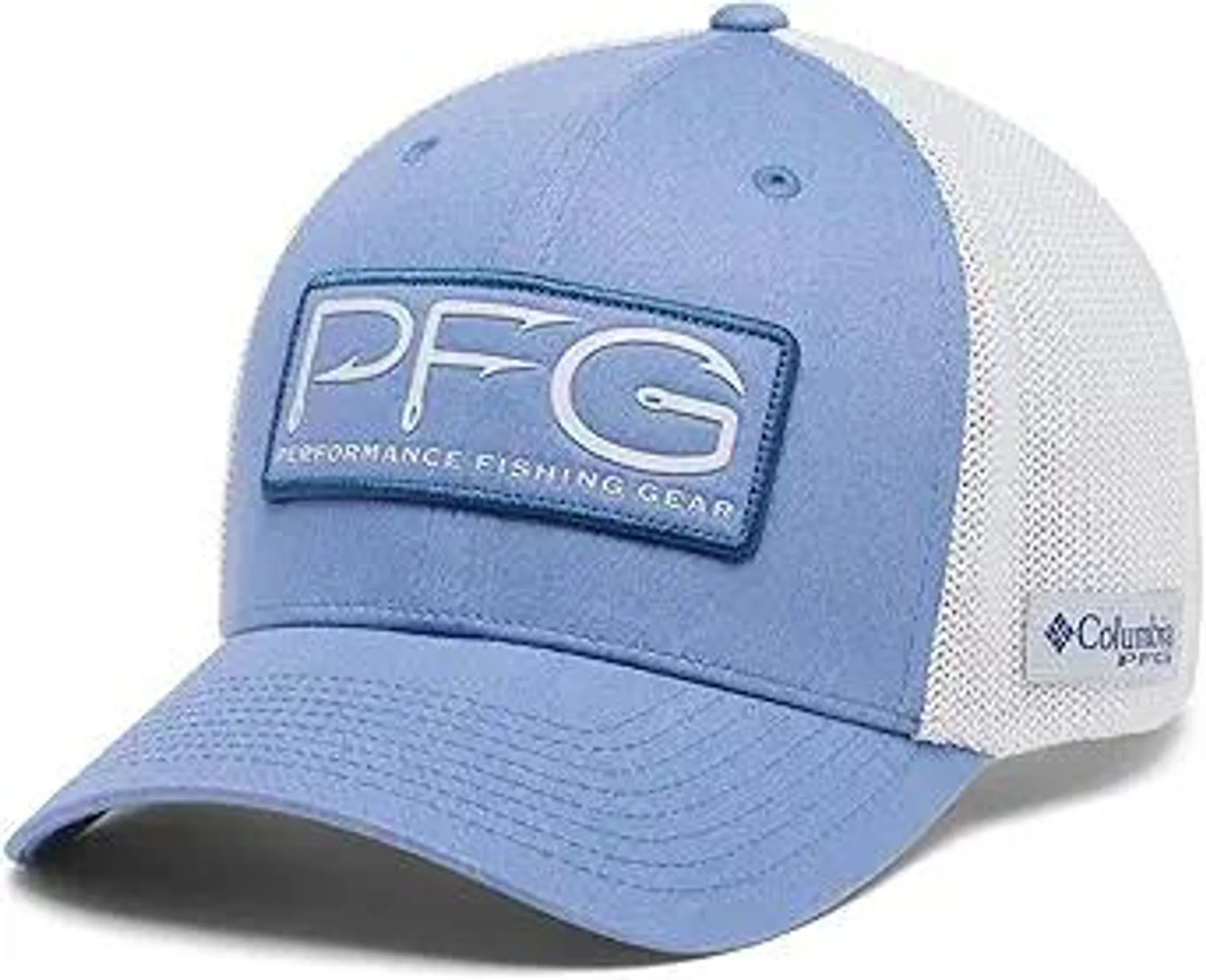 Columbia Unisex PFG Hooks Mesh Ball Cap, Bluebell/Cool Grey, Small/Medium