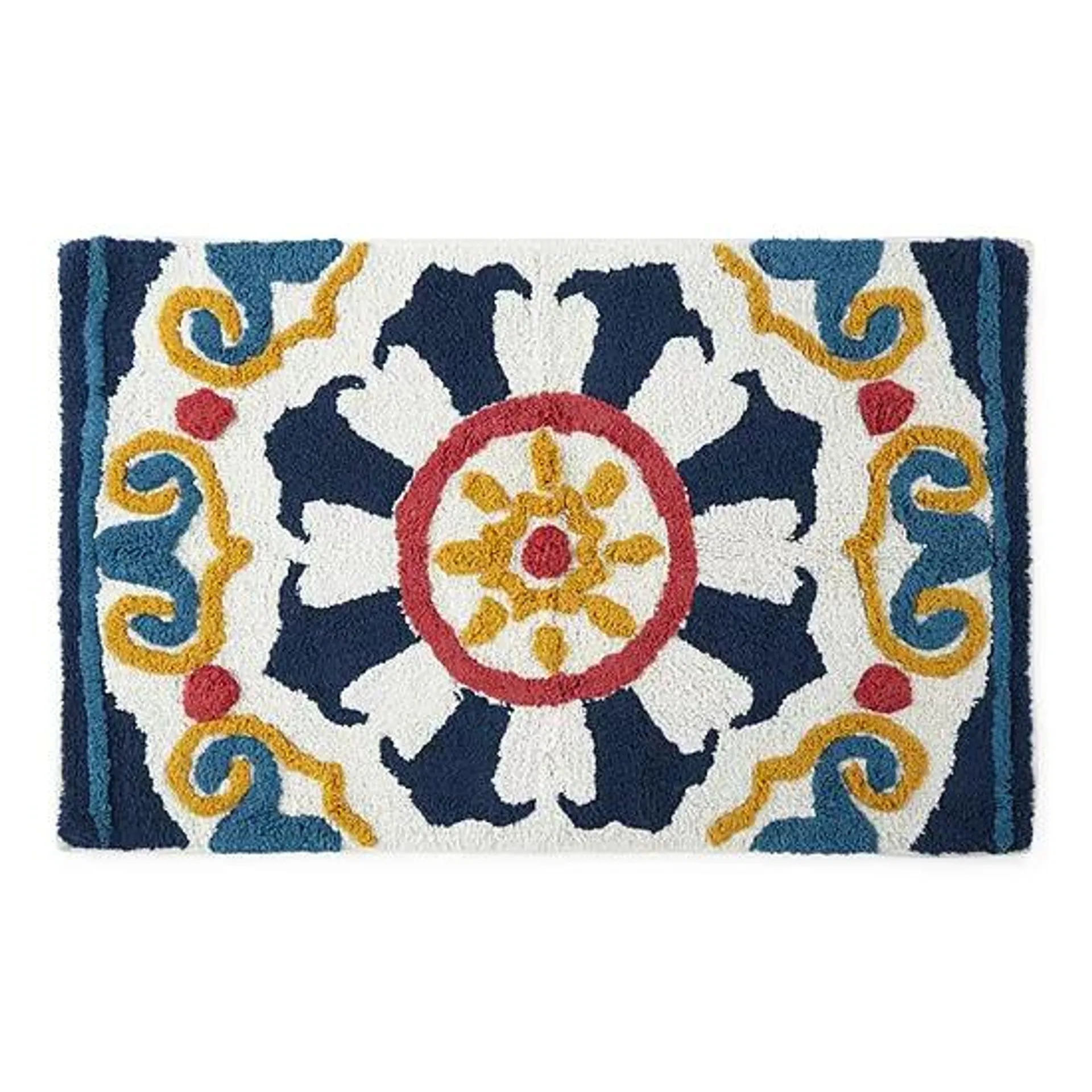 Distant Lands 20x32 Blue Medallion Fashion Bath Rug