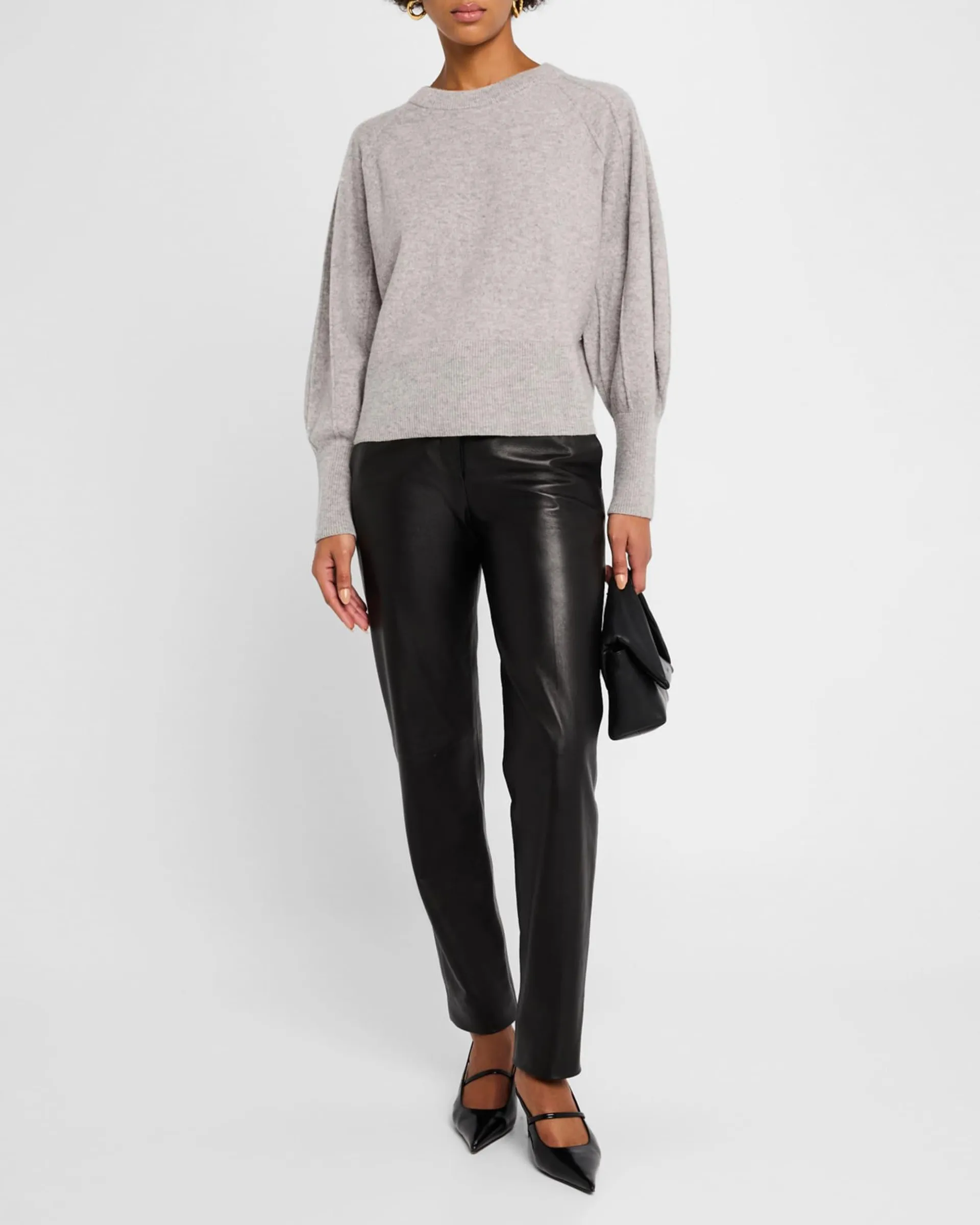 Cashmere-Silk Crewneck Sweater