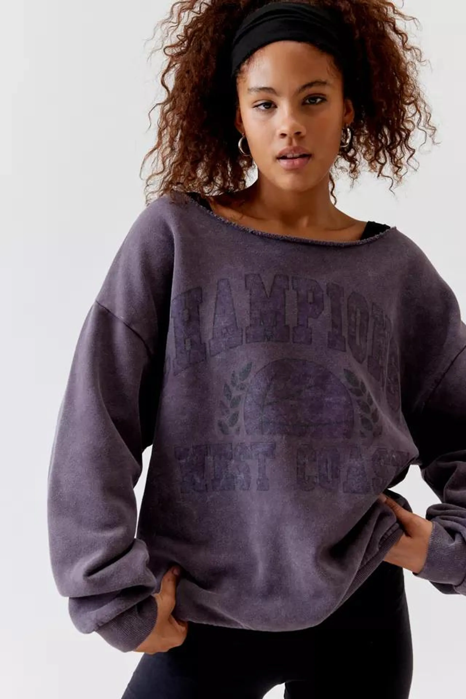 Champions Dyed Off-The-Shoulder Sweatshirt