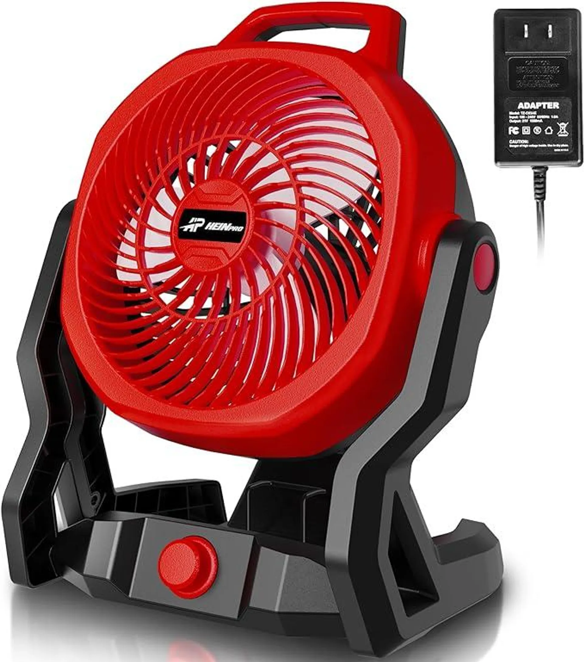 Battery Powered Fan for Milwaukee M18 18V Battery with AC Adapter (No Battery), Up to 650 CFM Cordless Fan,Variable Speed Battery Operated Fan,Low Noise 30dB Portable Fan, Jobsite Camping Fan