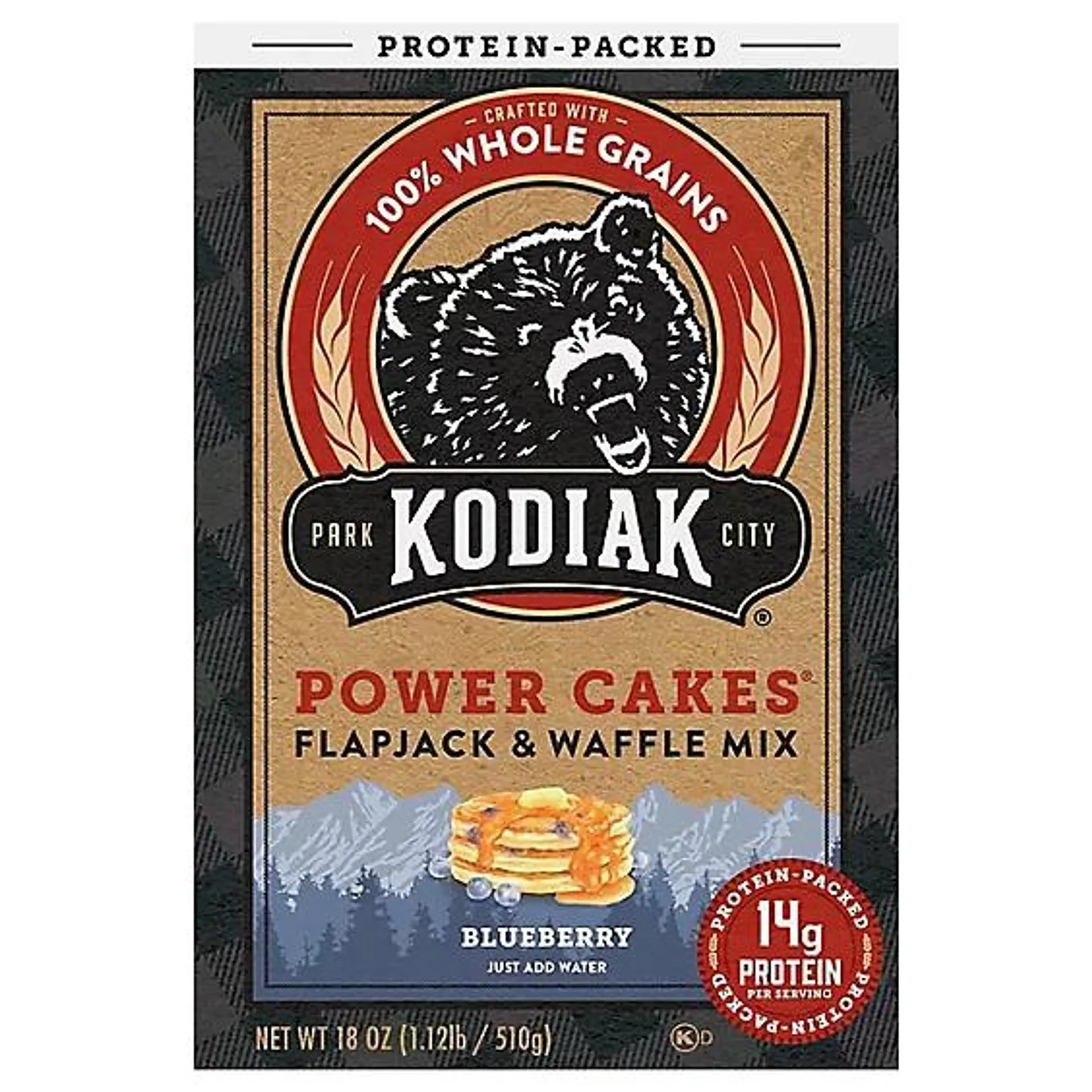 Kodiak Blueberry Flapjack & Waffle Mix Box - 18 Oz