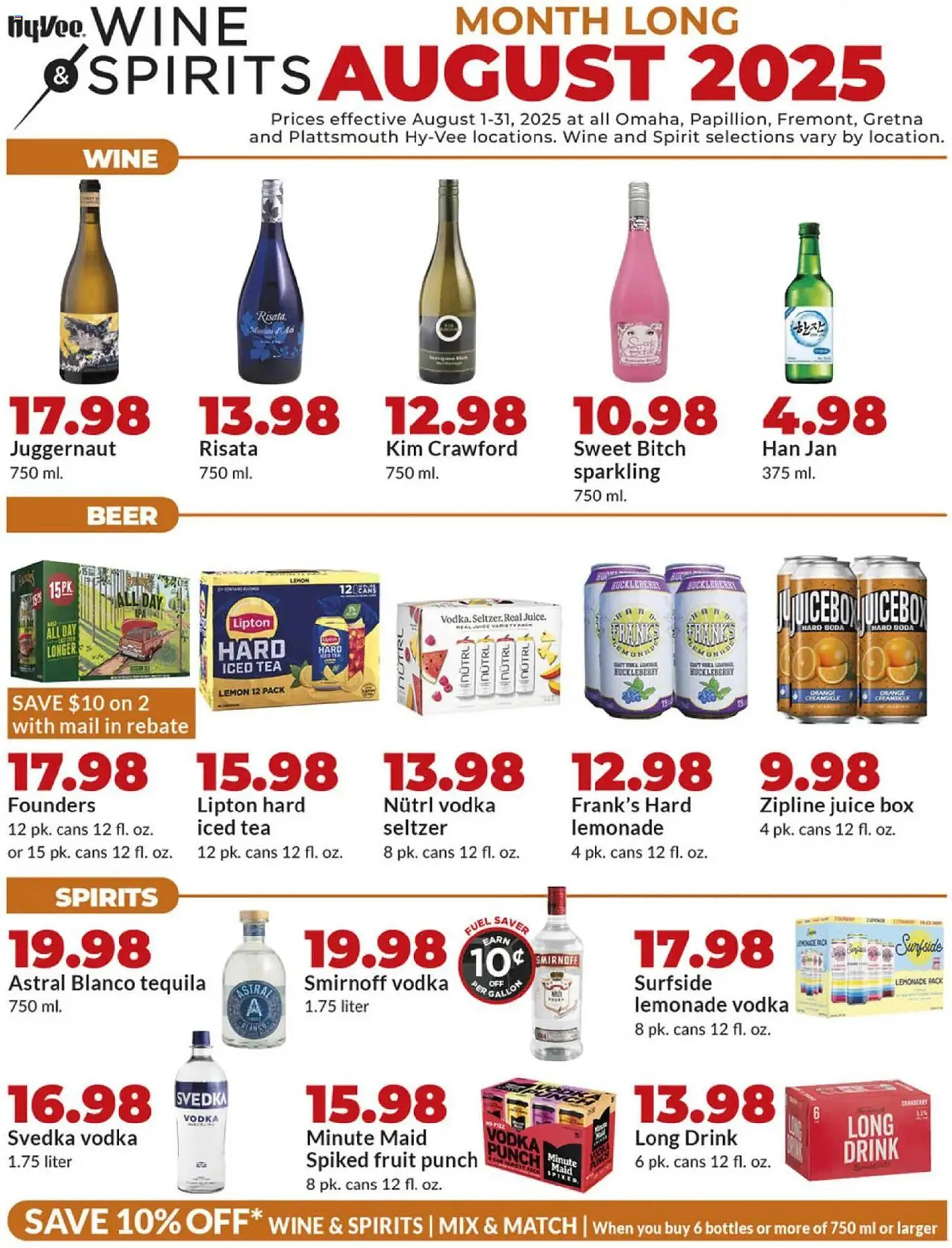 Weekly ad Hy-Vee Weekly Ad from August 1 to September 1 2025 - Page 1