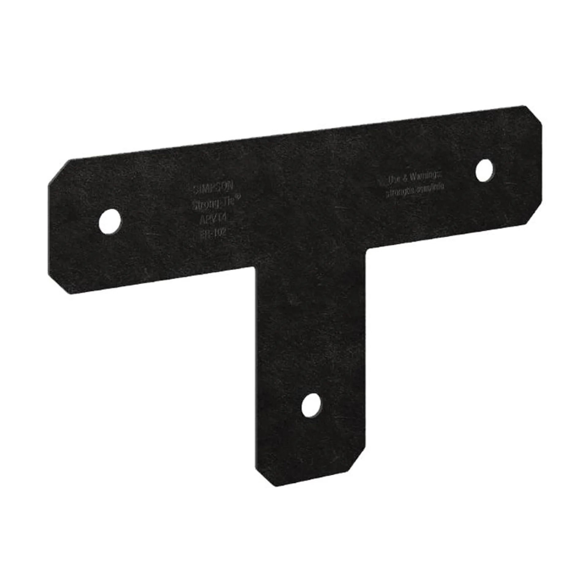 APVT APVT4 Flat T-Strap, 13-1/2 in L, 3 in W, Steel, Powder-Coated/ZMAX