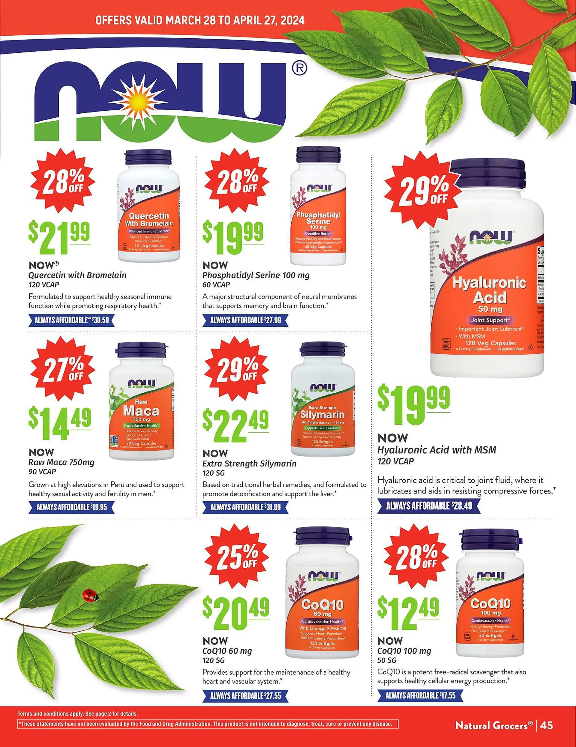 Weekly ad Natural Grocers ad from March 28 to April 27 2024 - Page 45