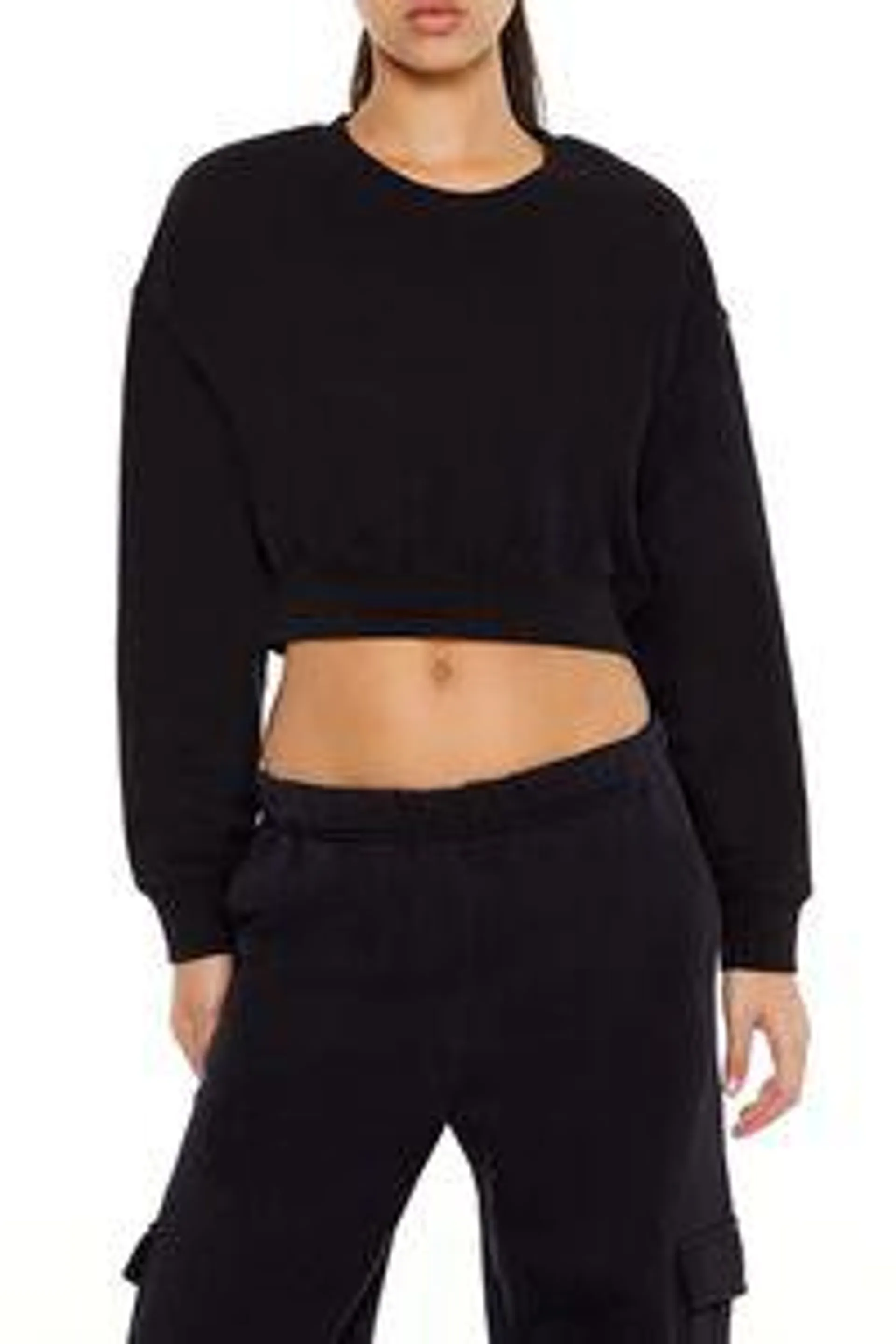 French Terry Cropped Pullover