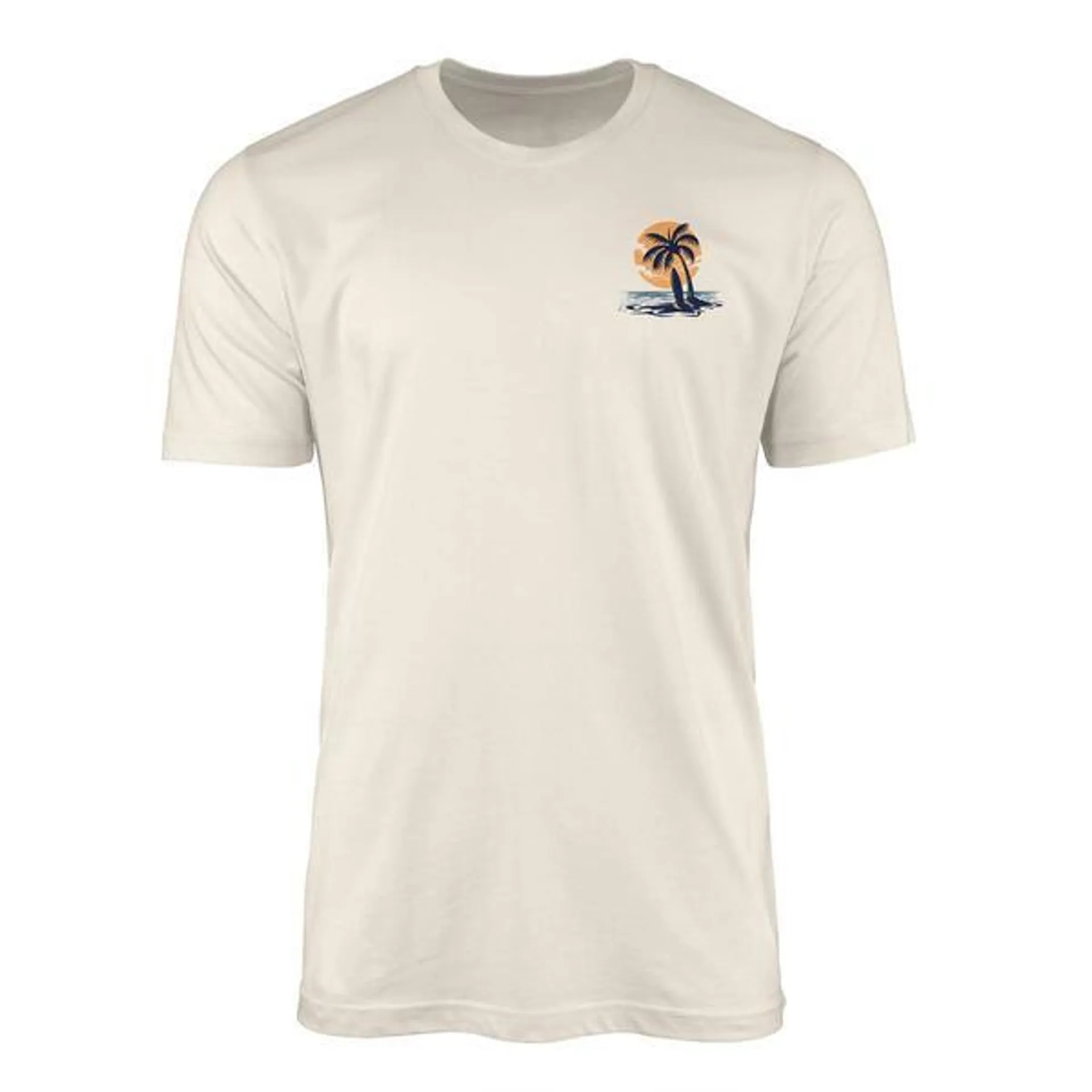 Mens Beach Graphic Short Sleeve Tee - White Tide