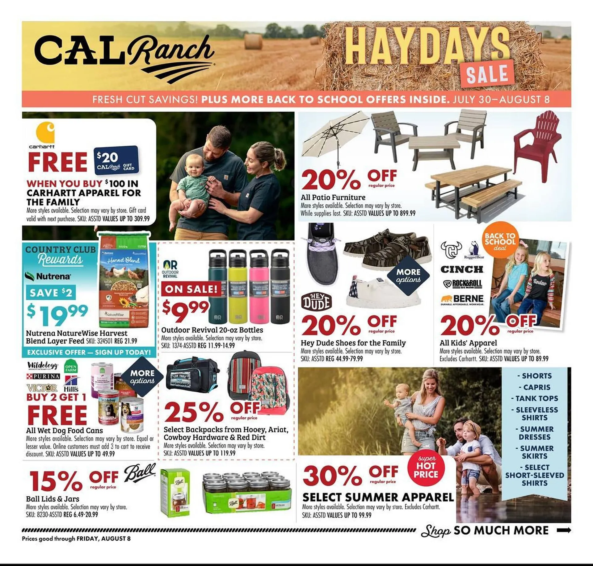 Weekly ad C A L Ranch Stores Weekly Ad from July 30 to August 8 2025 - Page 1