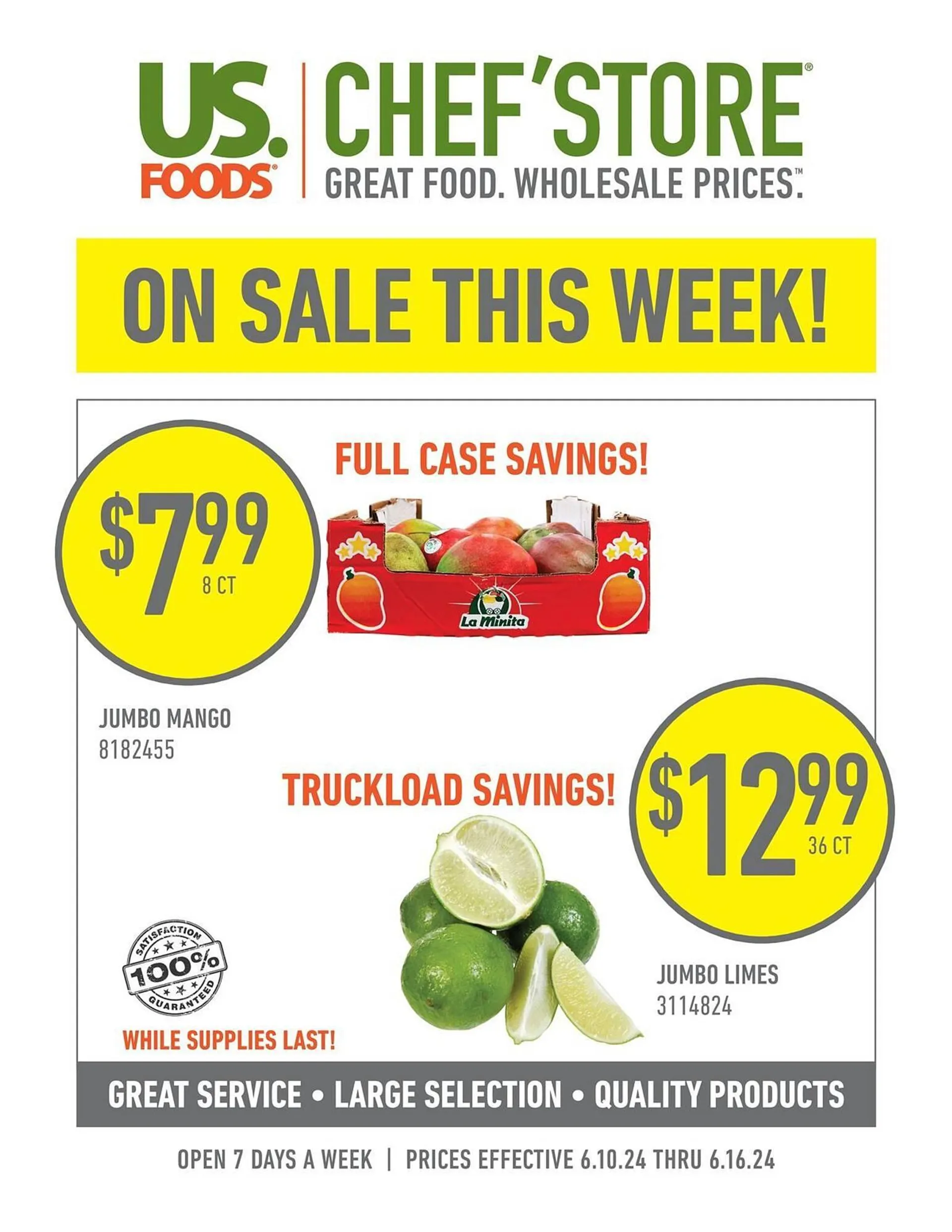 Weekly ad US Foods Chef's Store Weekly Ad from June 10 to June 16 2024 - Page 1