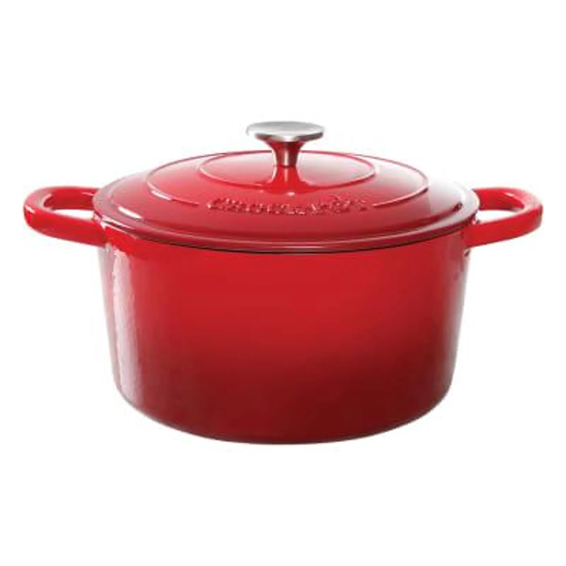 Crock-Pot 5 qt Scarlet Red Artisan Enameled Cast Iron Dutch Oven w/Lid