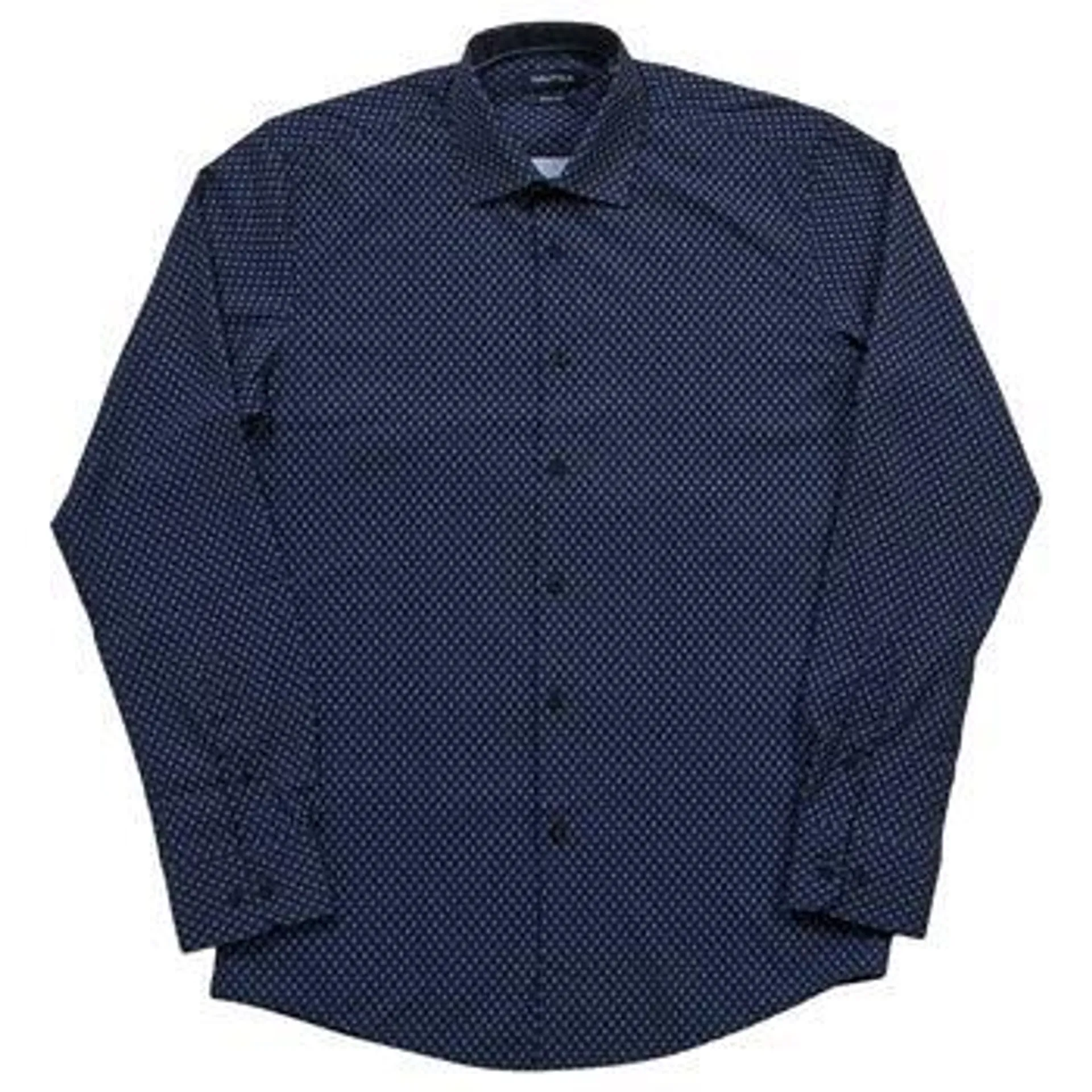 Mens Nautica Slim Fit Super Dress Shirt - Navy Anchor