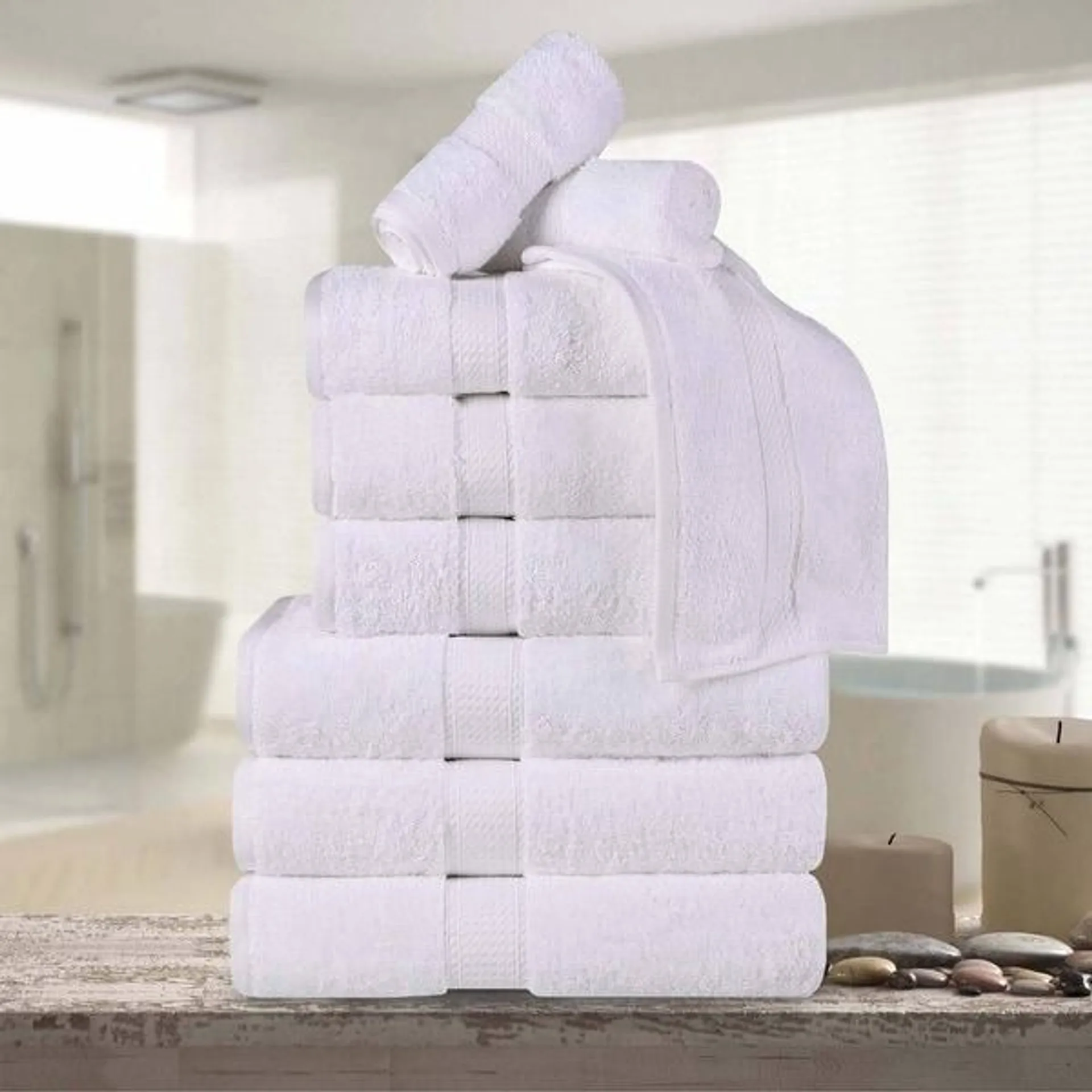 Superior Egyptian Cotton Pile Heavyweight 9-Piece Towel Set