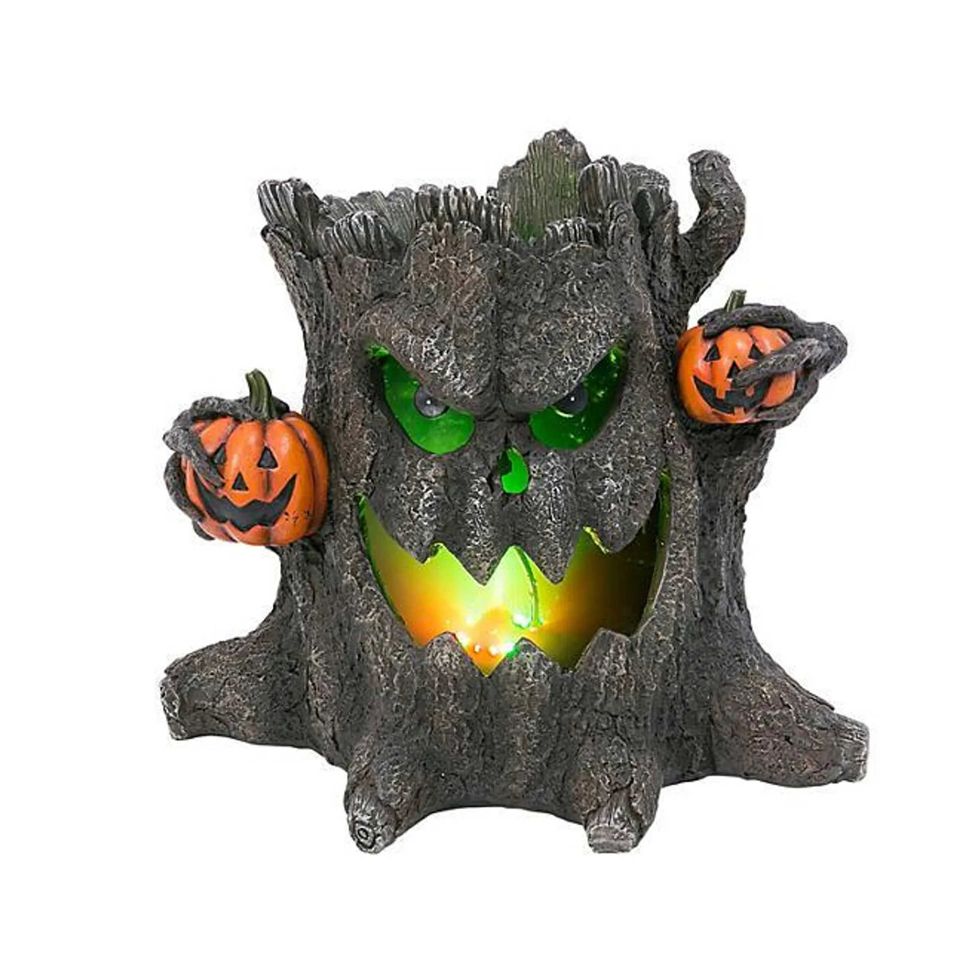 Pre-Lit Smoking Haunted Stump