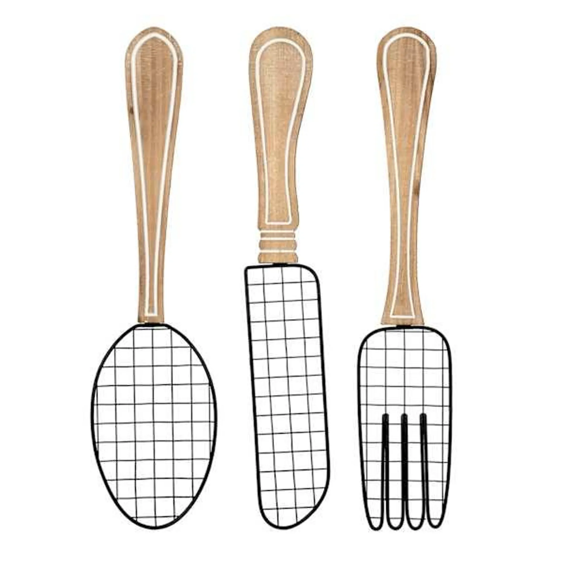 3-Piece Utensils Wall Art, 5x20