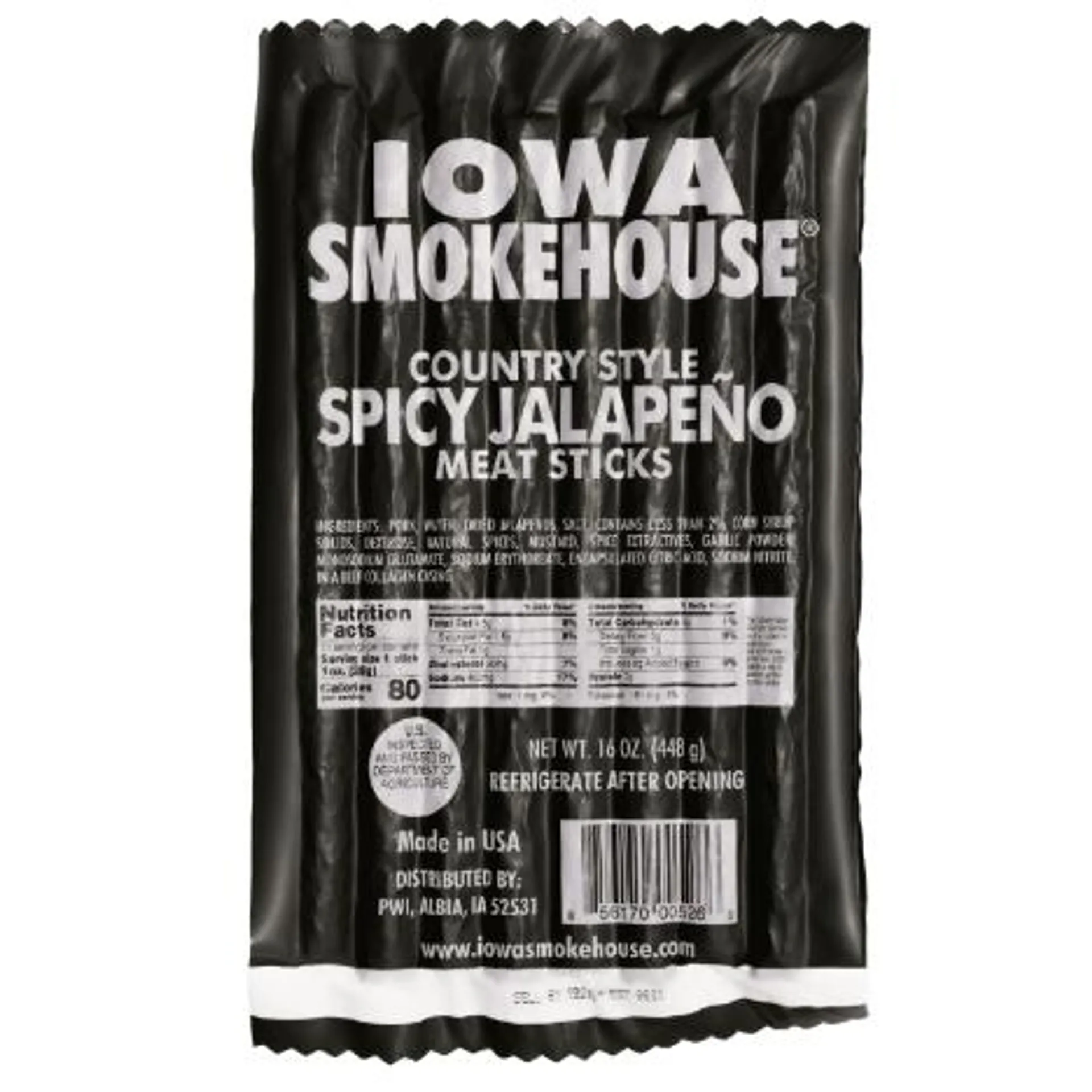 Iowa Smokehouse Country Style Meat Sticks- Spicy Jalapeno