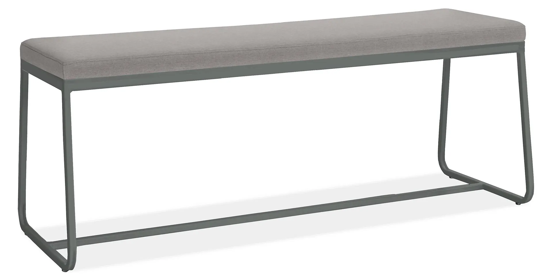 Collins 48w 17d 18h Bench in Pelham Smoke with Graphite Frame