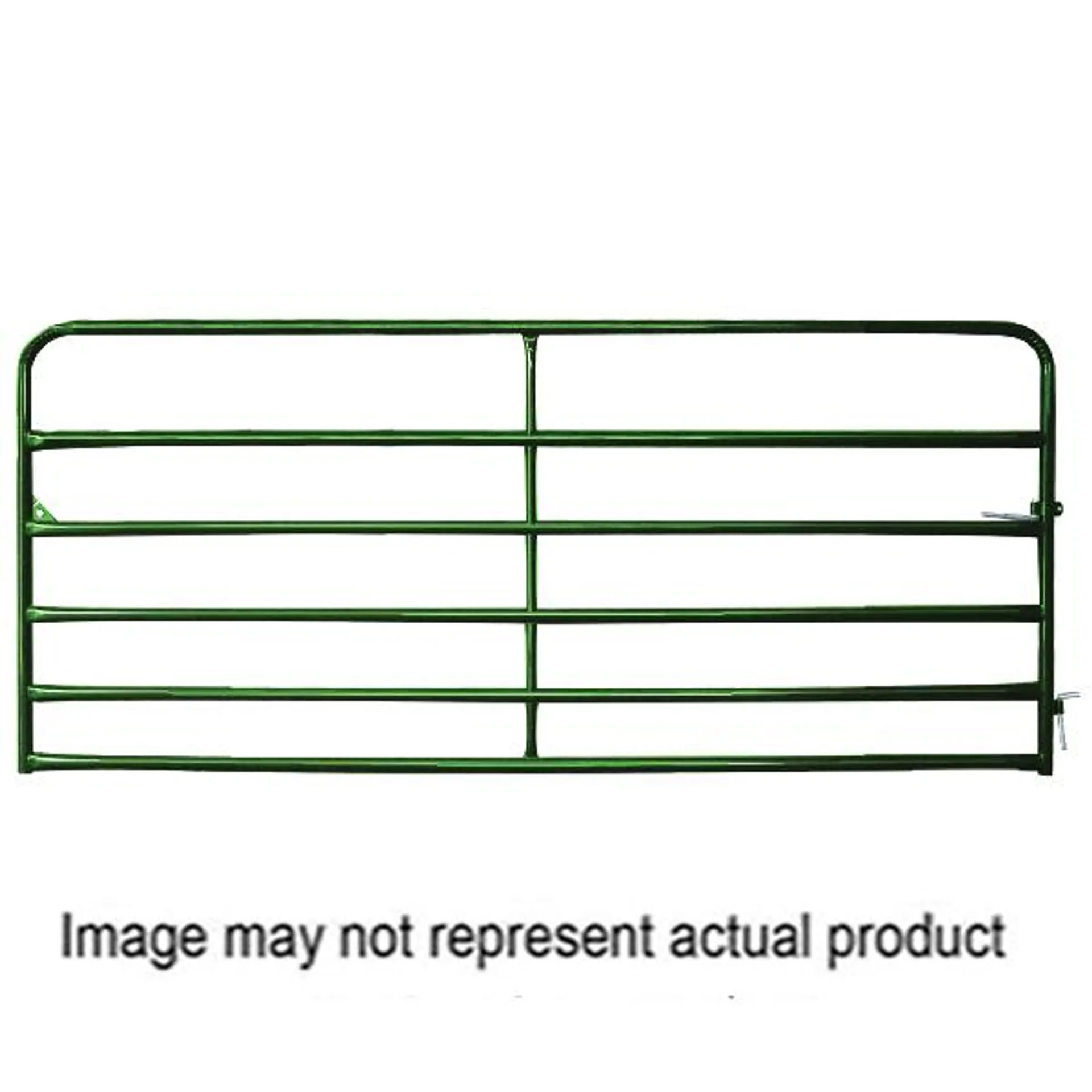 RG12GN Economy Gate, 12 ft W Gate, 50-1/2 in H Gate, 20 ga Frame Tube/Channel, 22 ga Rails, Green