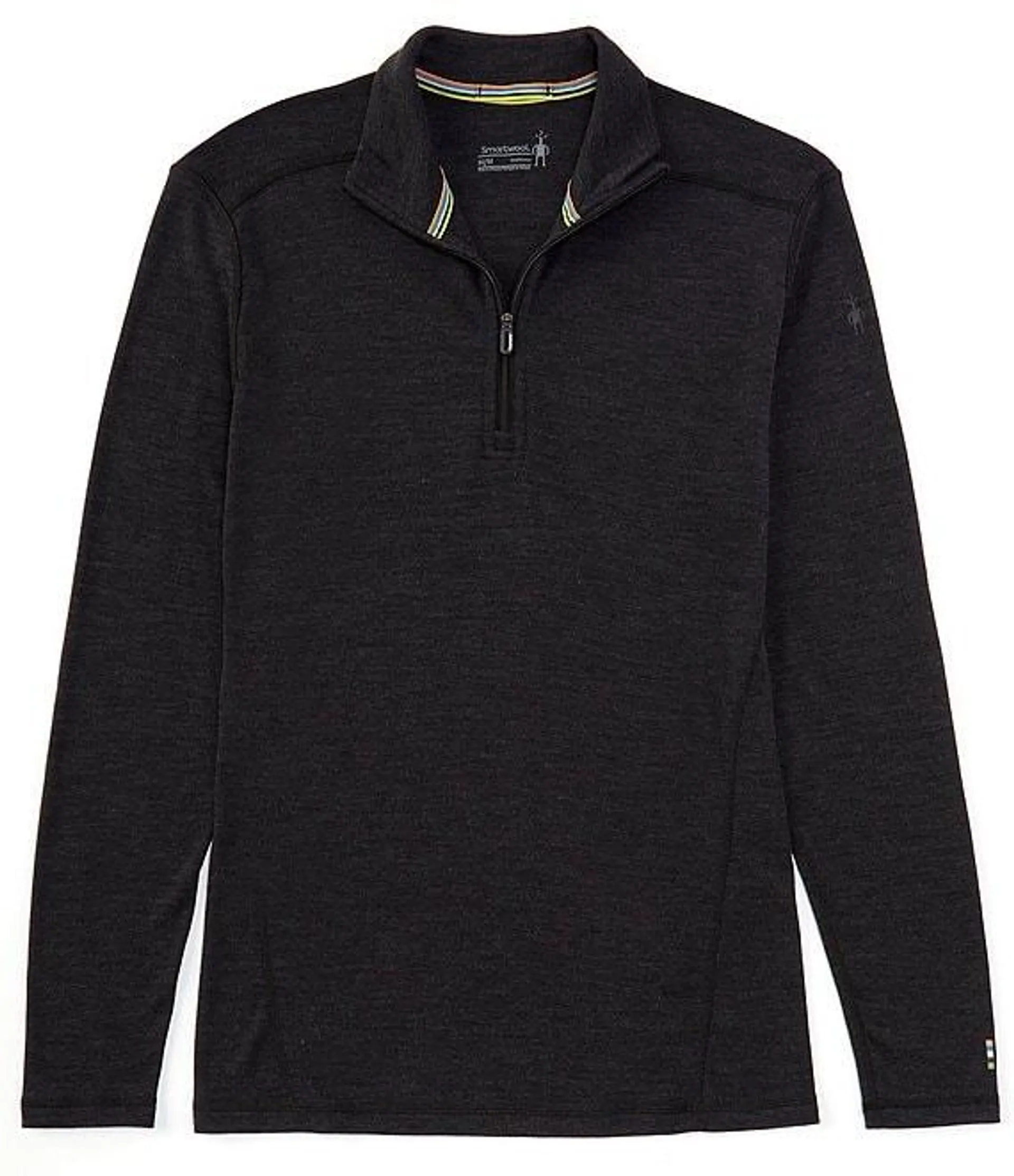 Slim Fit Merino Base Layer Solid Quarter-Zip Pullover