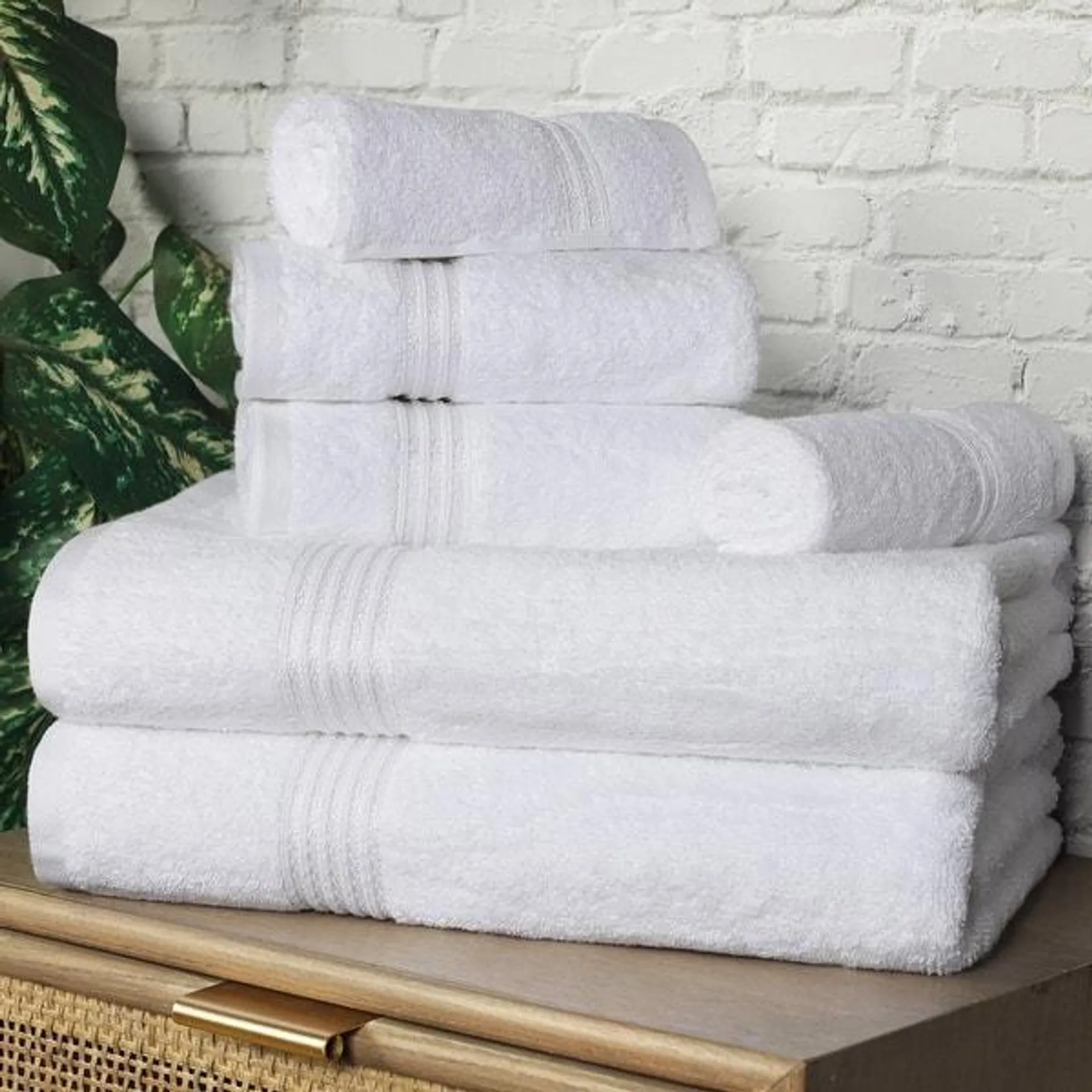 Superior Heritage Egyptian Cotton Absorbent 6-Piece Towel Set