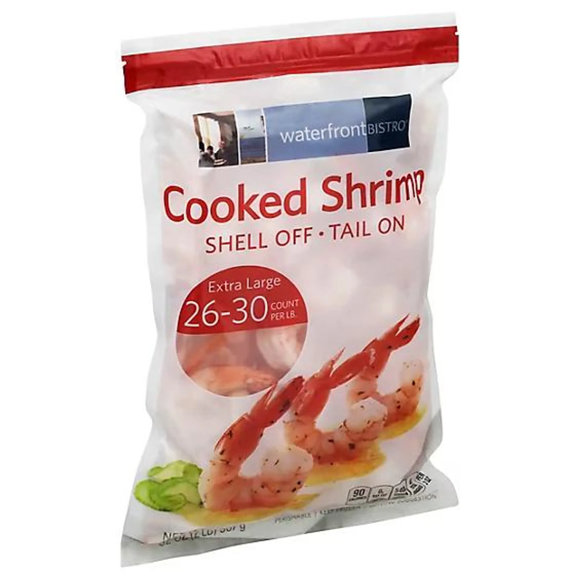 waterfront BISTRO Shrimp Cooked Large Tail On Frozen 26-30 Count - 2 Lb