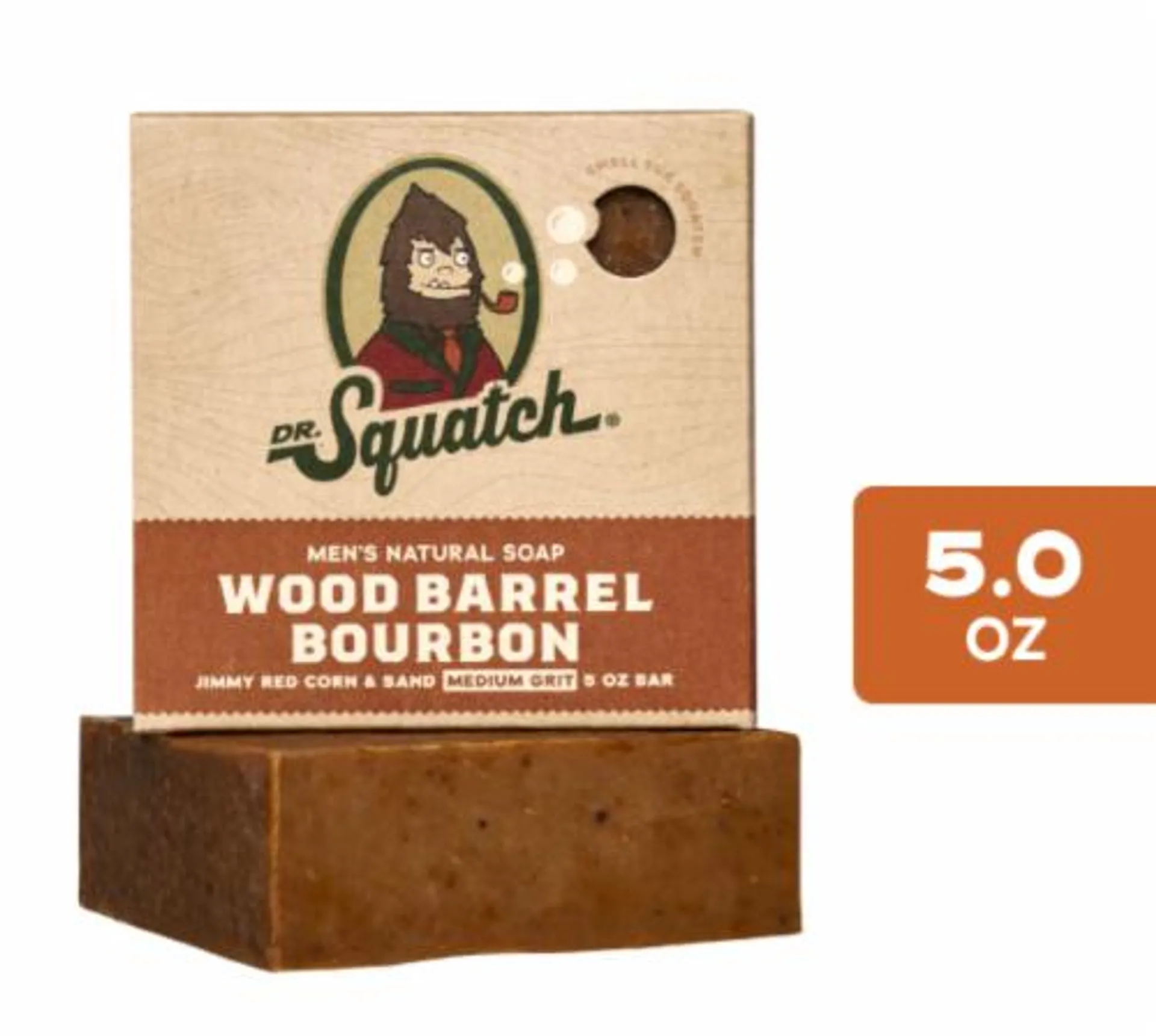 Dr. Squatch® Wood Barrel Bourbon Natural Bar Soap