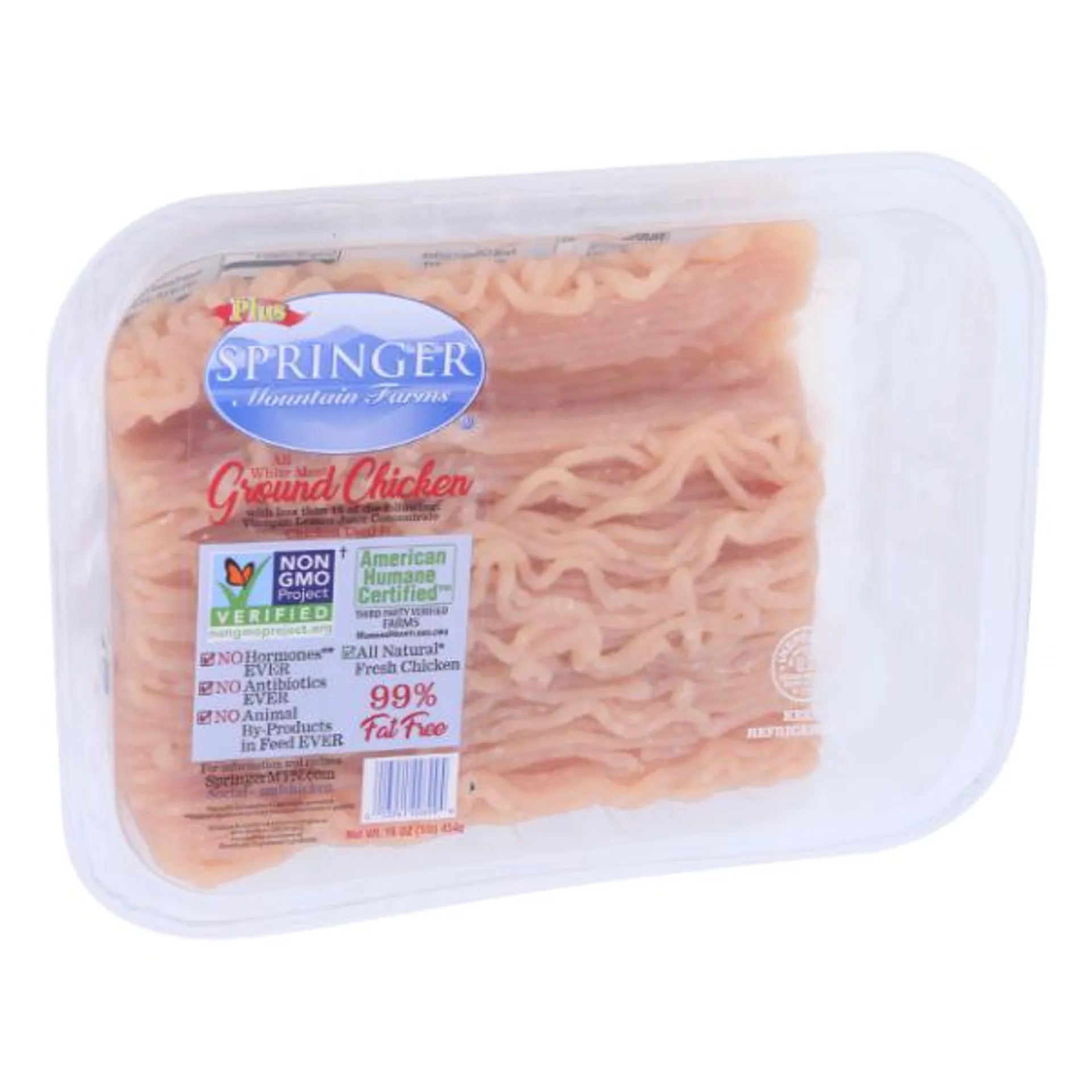 Antibiotic Free Ground Chicken 99% Fat Free - 16 Ounce