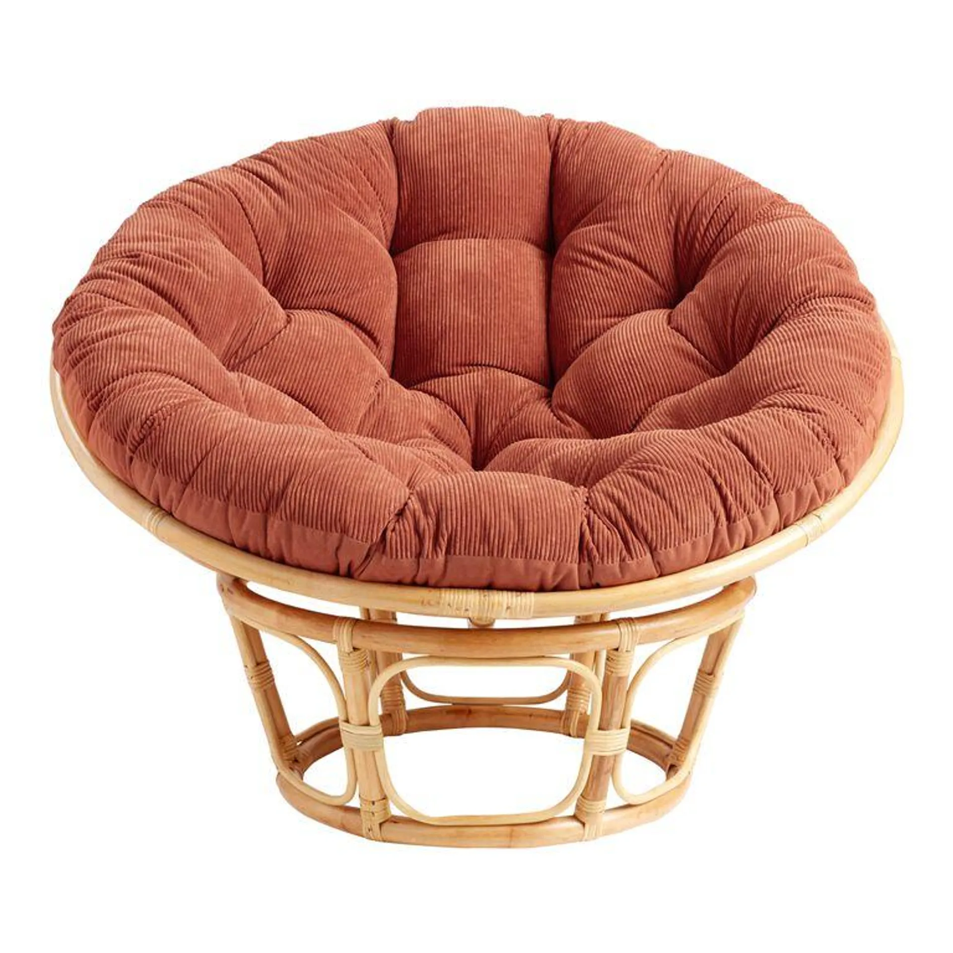 Terracotta Corduroy Papasan Chair Cushion