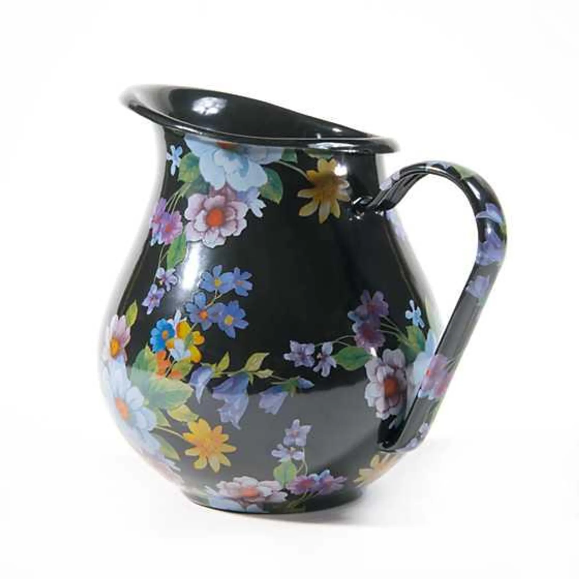 Black Flower Market Pitcher