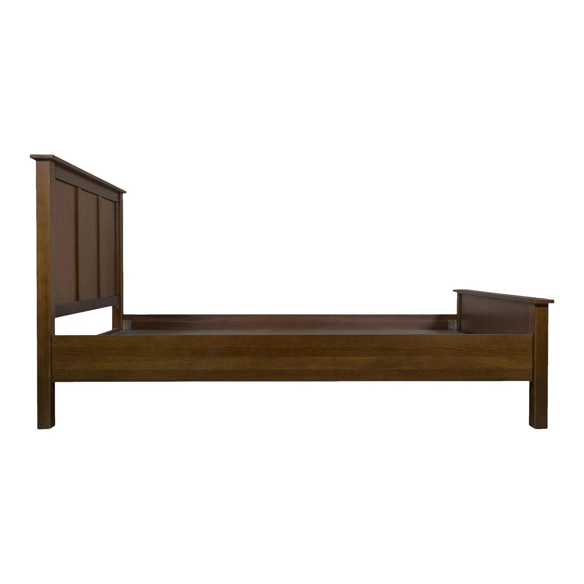 Crafters and Weavers Mission Oak Panel Bed - Walnut - King