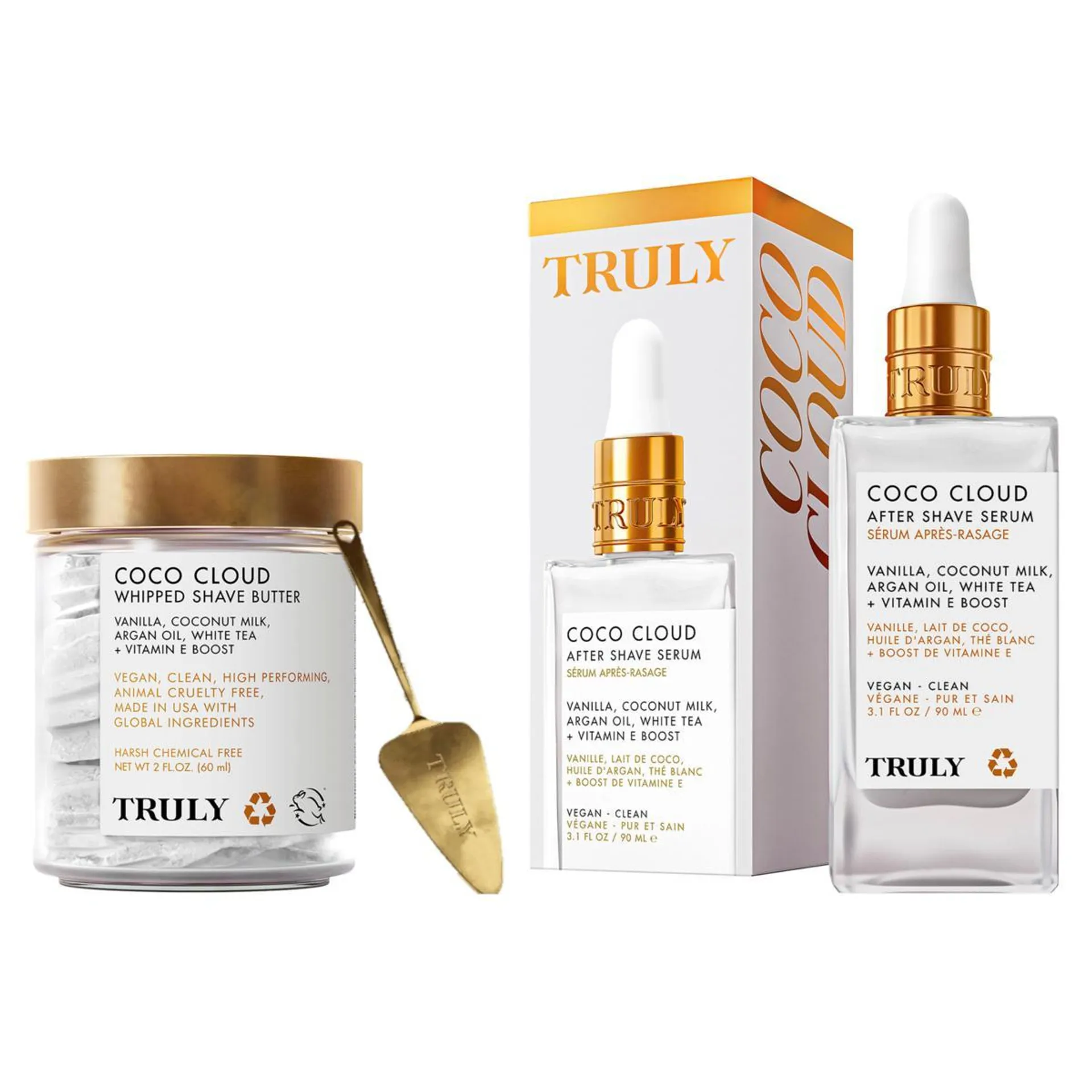 Truly Beauty Coco Cloud 3-piece Body Serum & Shave Butter Kit