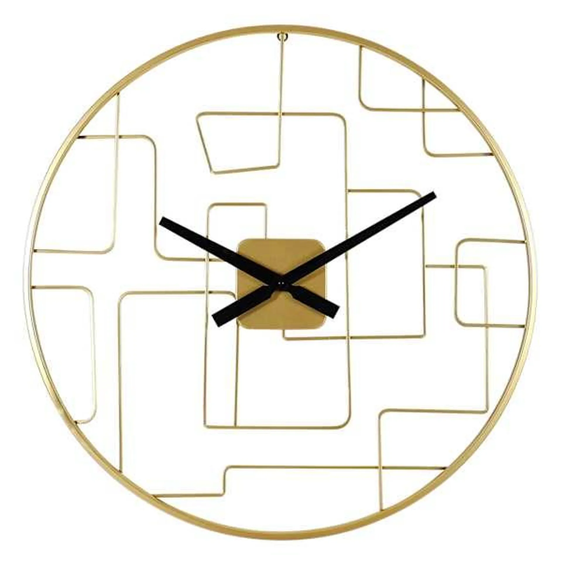 Crosby St. Geometric Metal Round Wall Clock, 24"