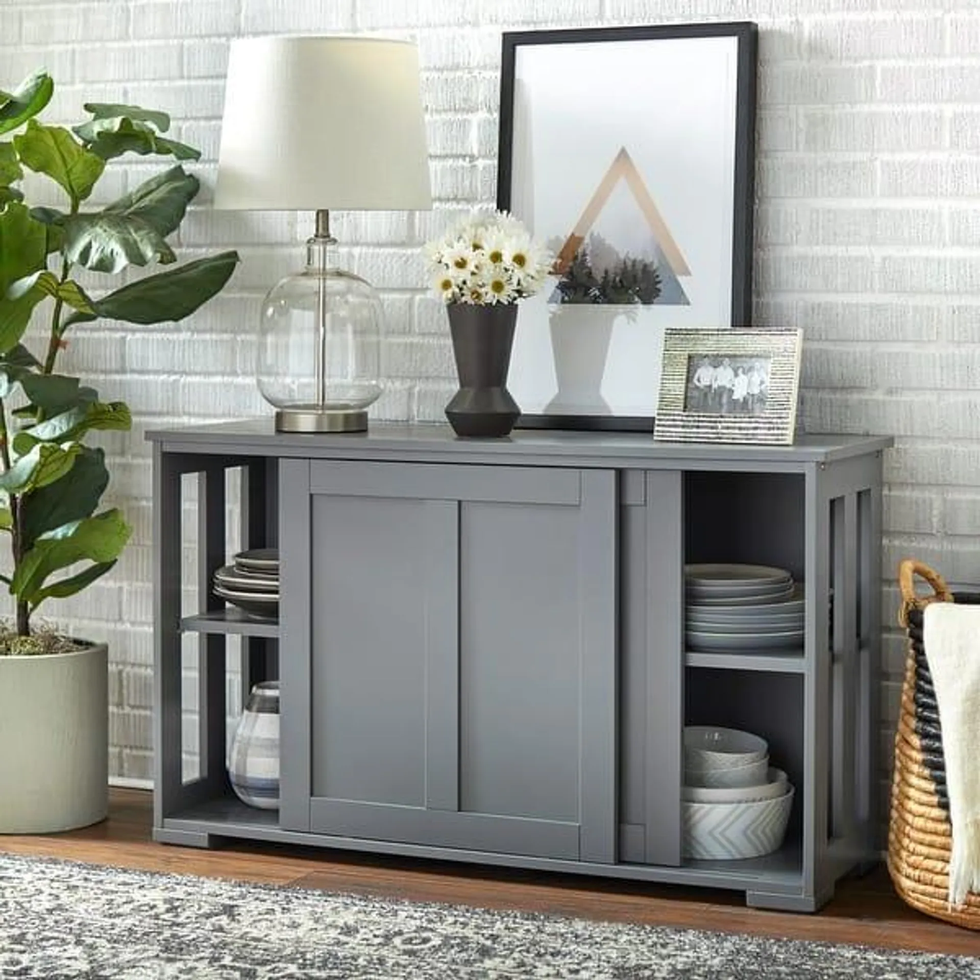 Porch & Den Jefferson Sliding Door Stackable Buffet/Sideboard