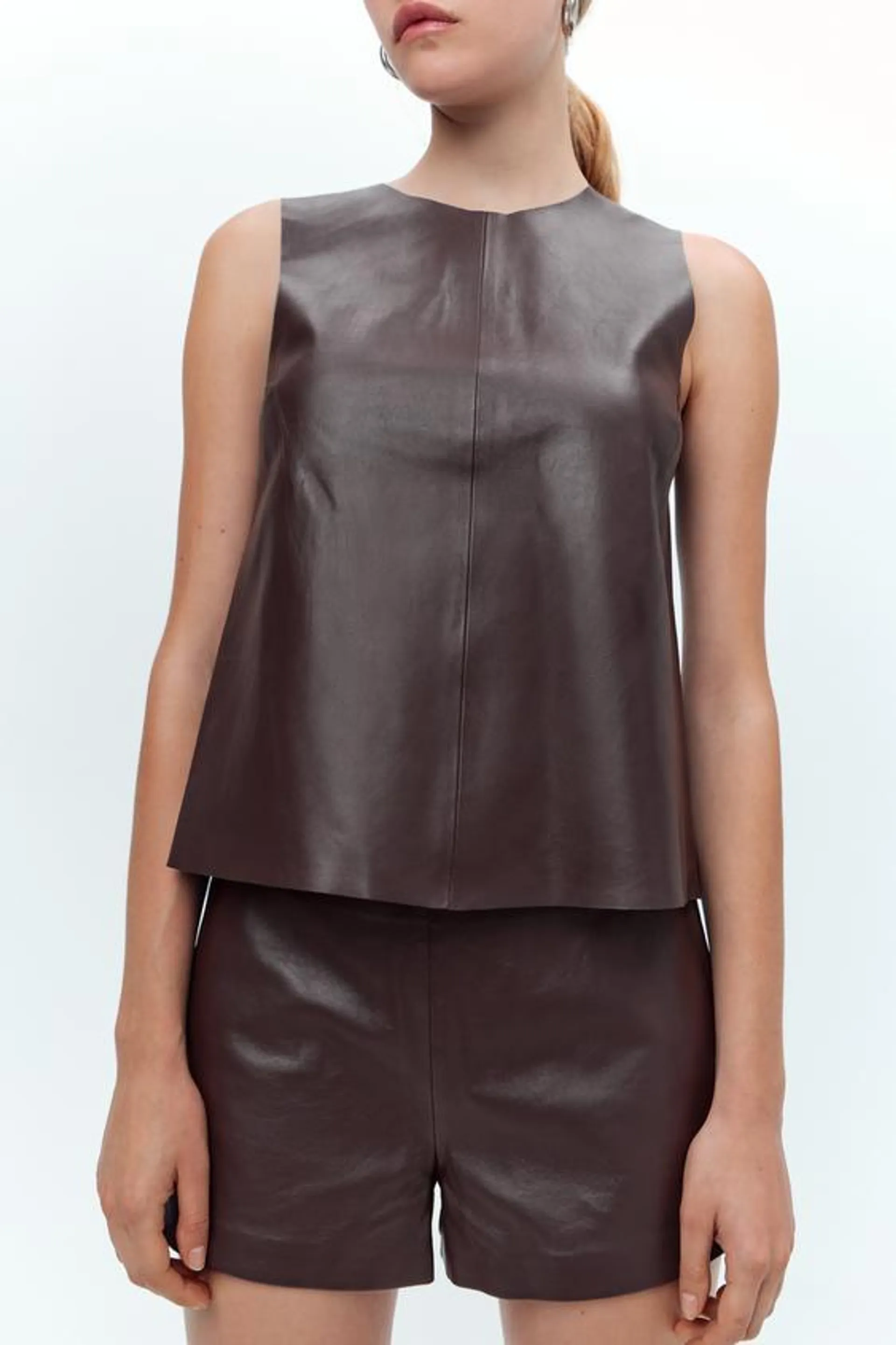 100% LEATHER TOP