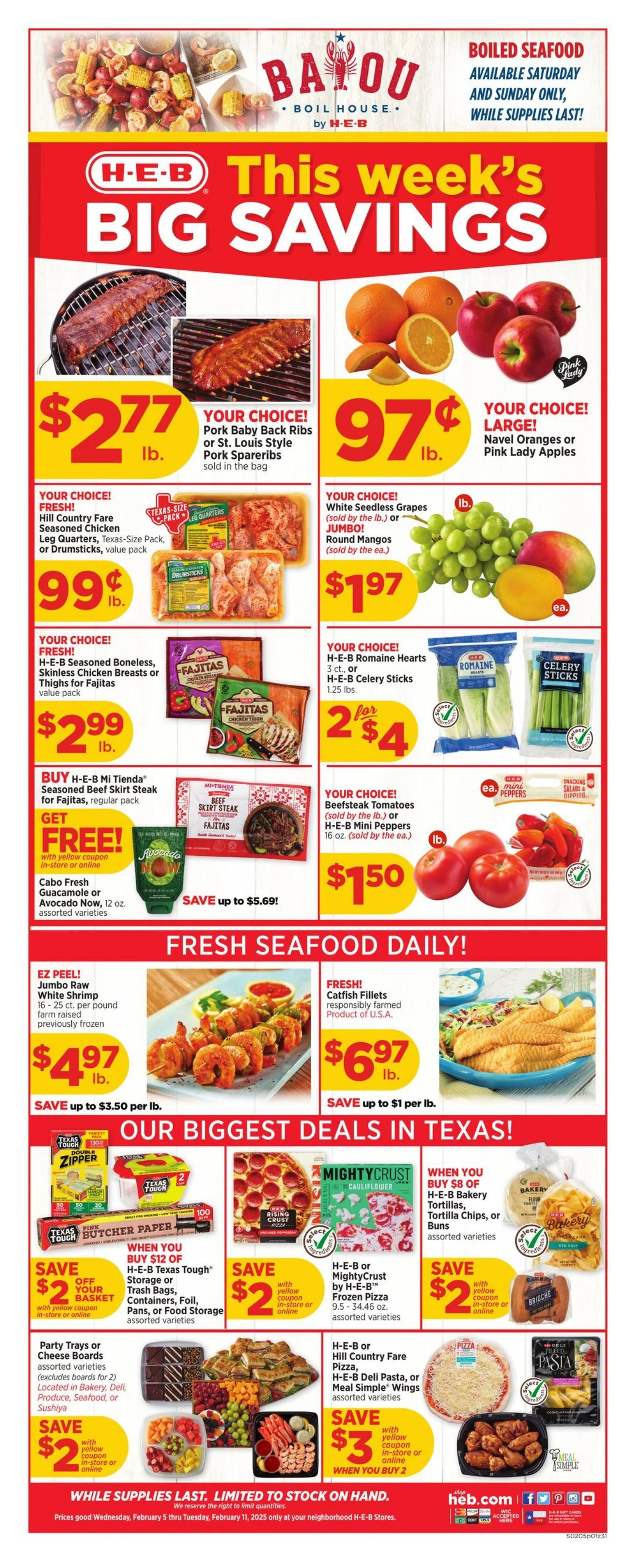 Catálogo de H-E-B Current weekly ad 5 de febrero al 11 de febrero 2025 - Página 1