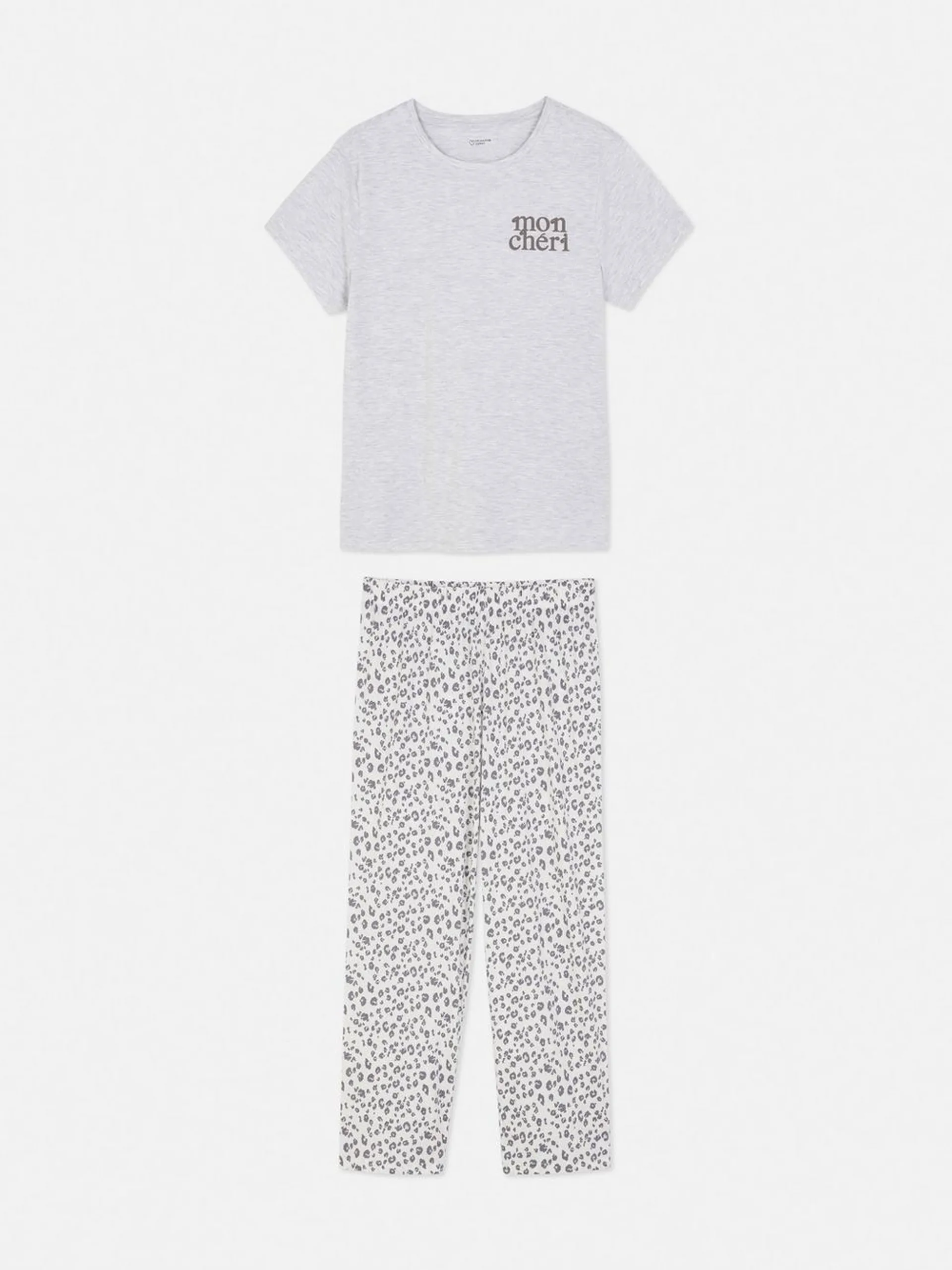 Jersey Graphic Short Sleeve Pajama Set