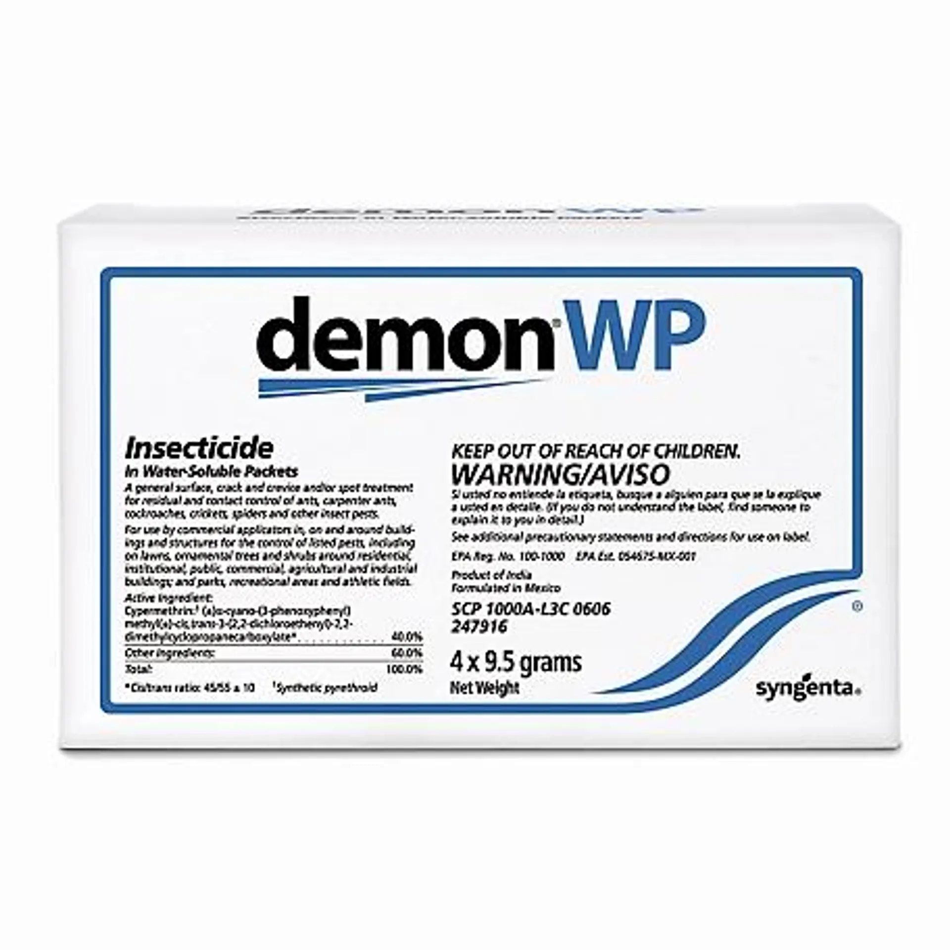 Demon WP 9.5 g Insecticide in Water Soluble Packets