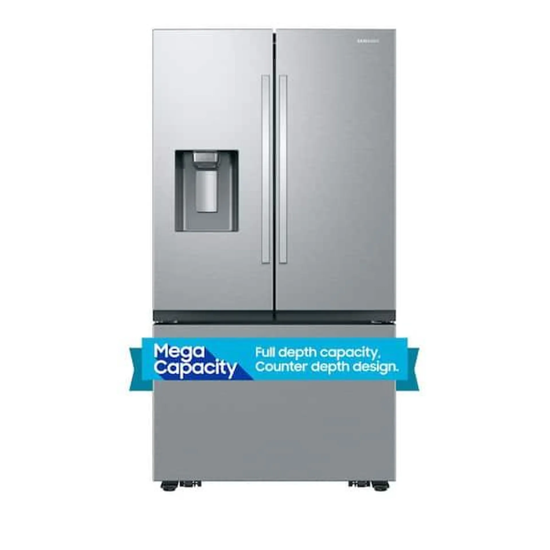 26 cu. ft. Mega Capacity Counter Depth 3-Door French Door Refrigerator with Four Types of Ice in Stainless Steel