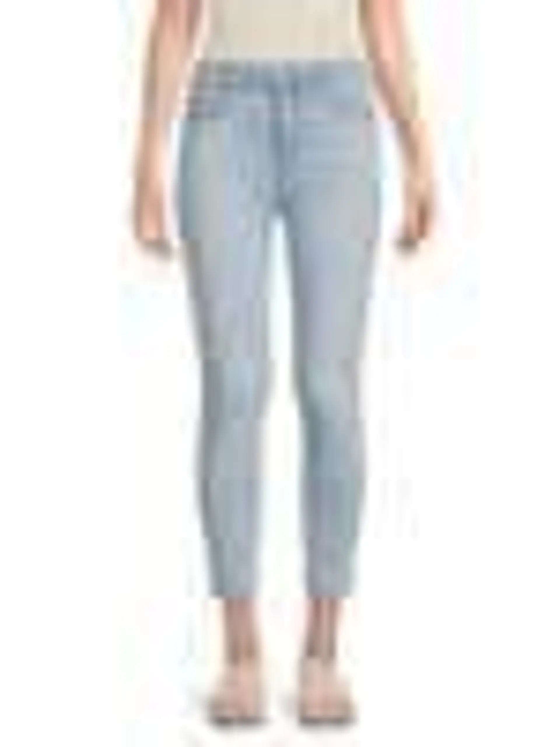 Skinny Fit High Rise Cropped Jeans