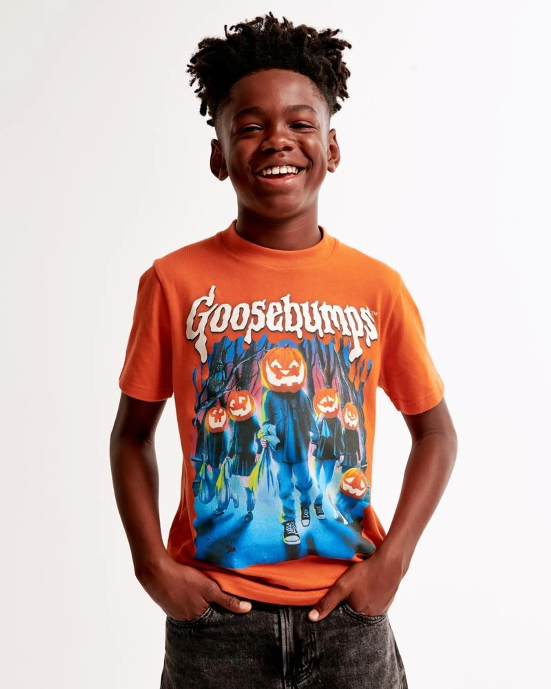 goosebumps glow-in-the-dark graphic tee