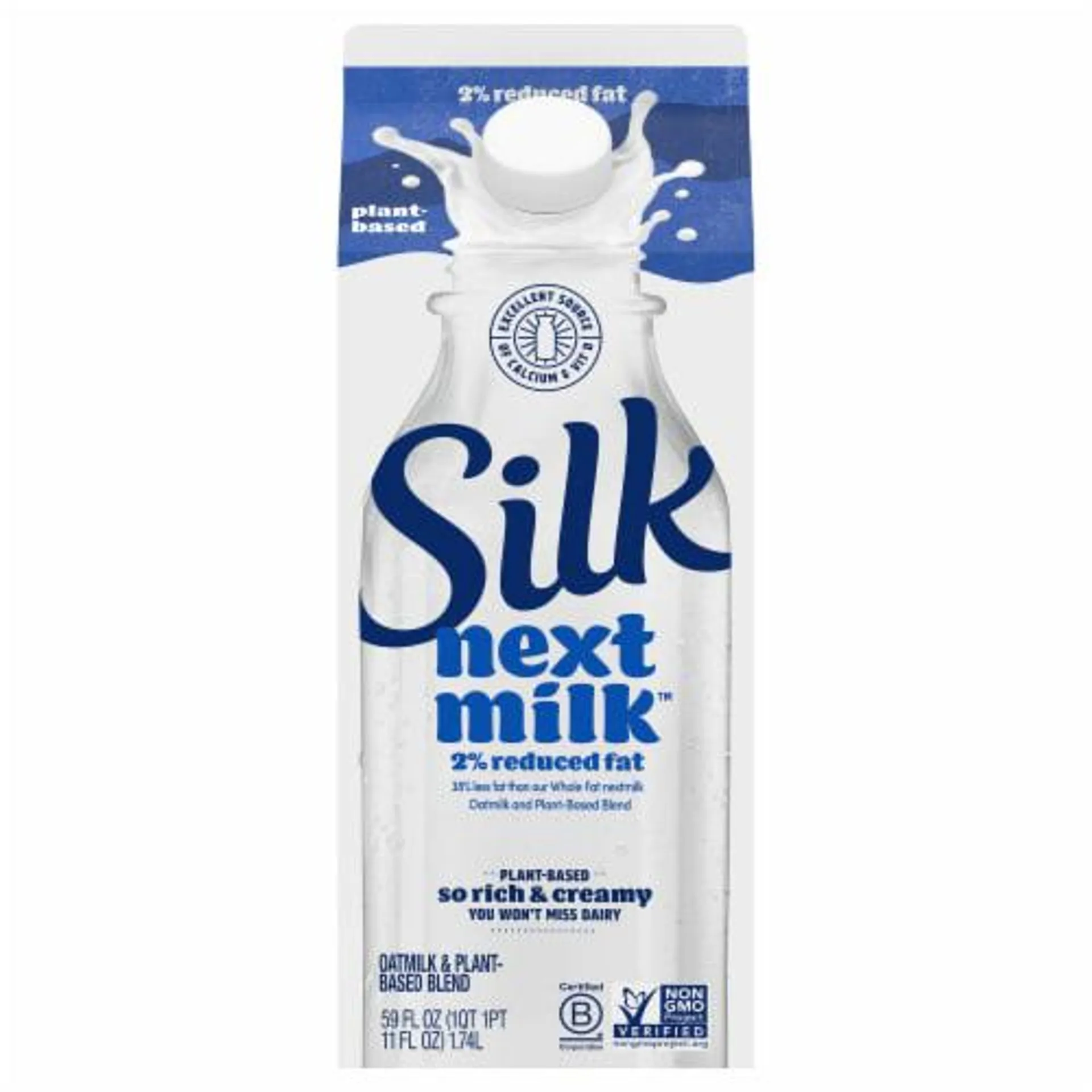Silk Next Milk™ 2% Reduced Fat Oatmilk and Plant-Based Blend