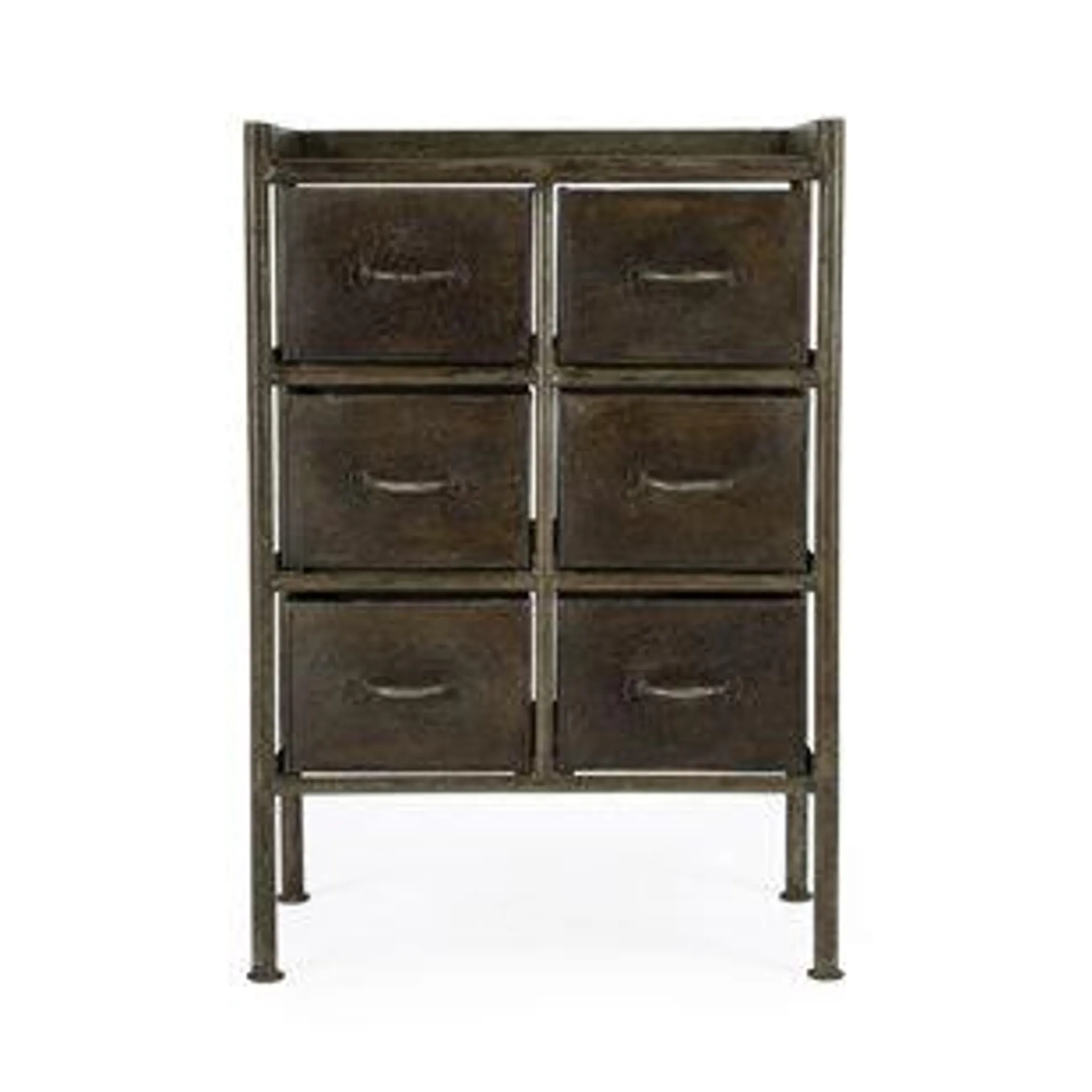 Perry Metal 6 - Drawer Apothecary Accent Chest