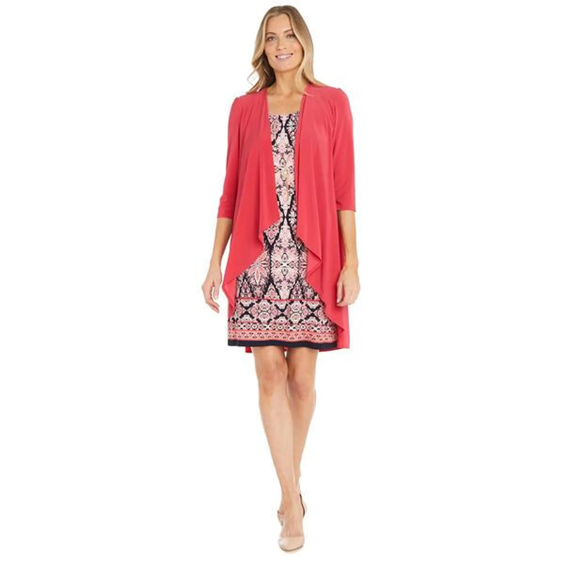 Womens R&M Richards Drape Jacket Dress