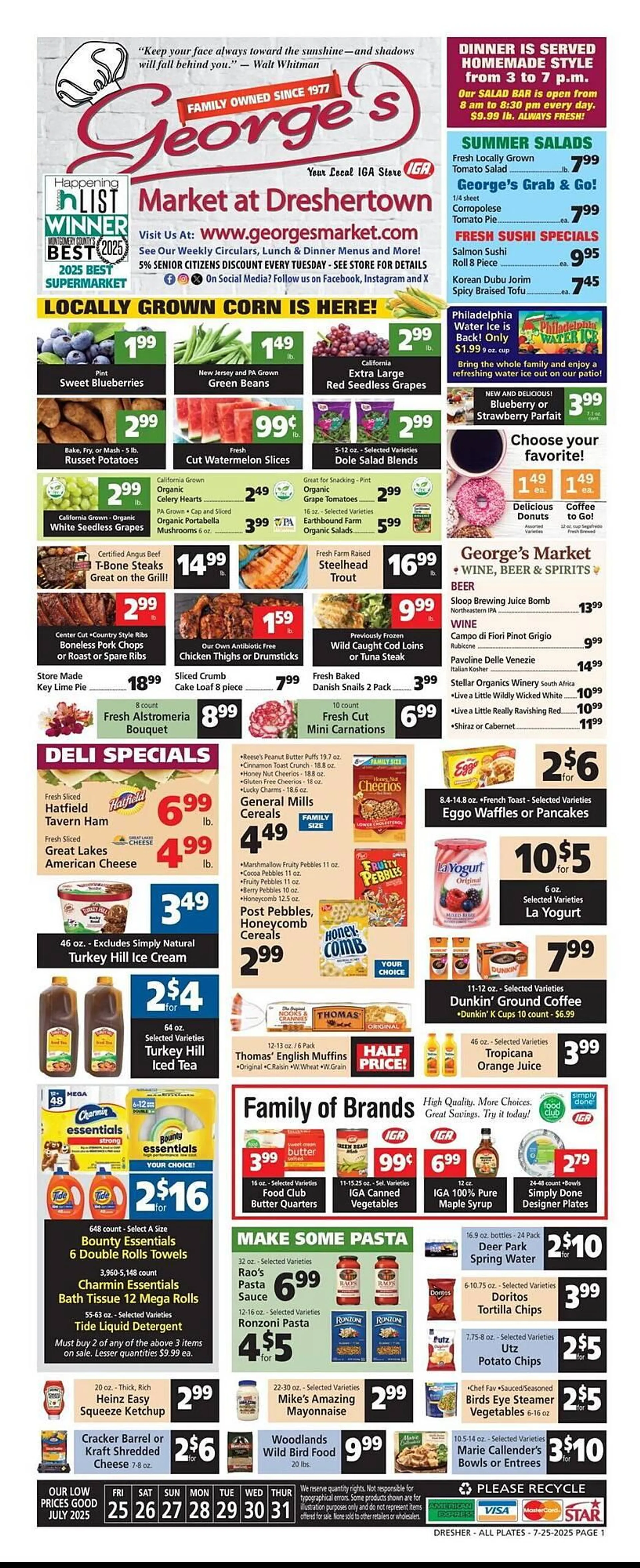Weekly ad George's Market Weekly Ad from July 25 to July 31 2025 - Page 1