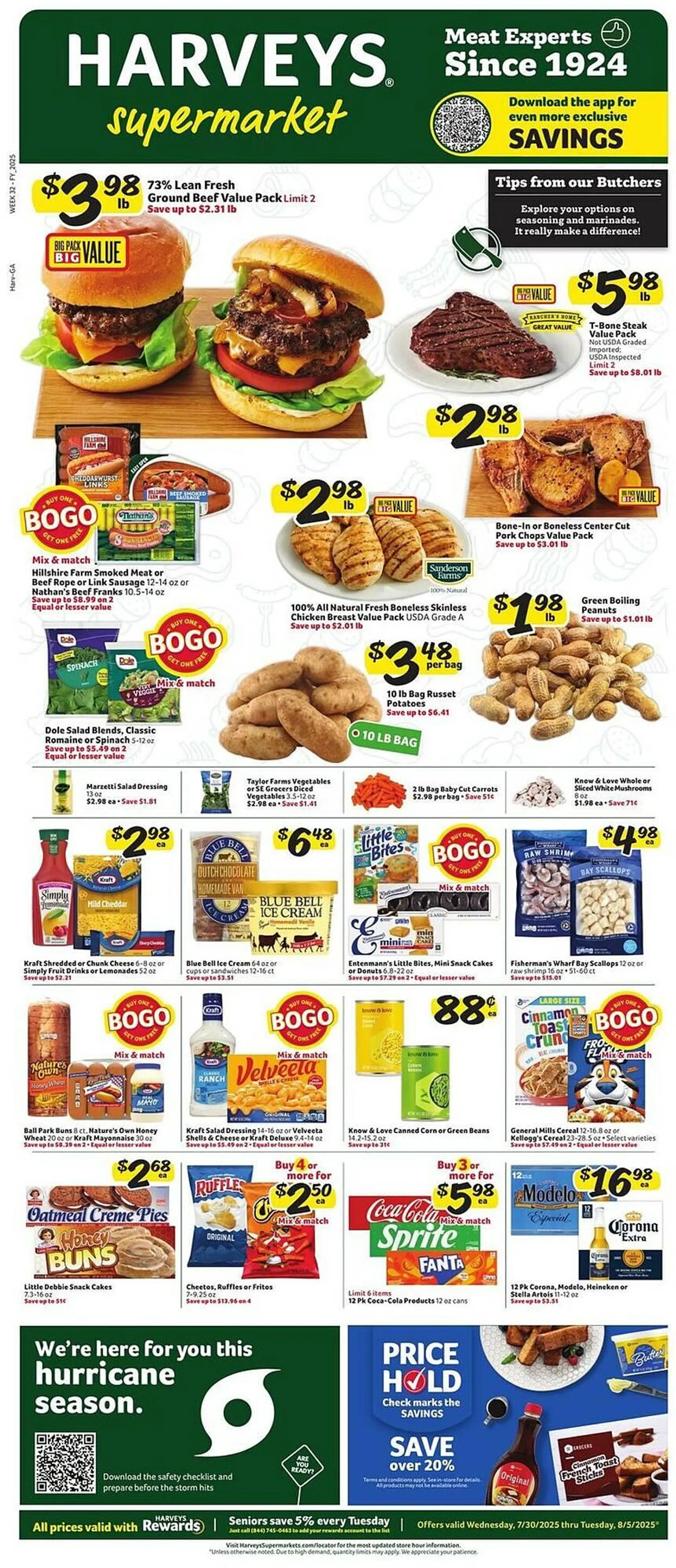 Weekly ad Harveys Supermarkets Weekly Ad from July 30 to August 5 2025 - Page 1