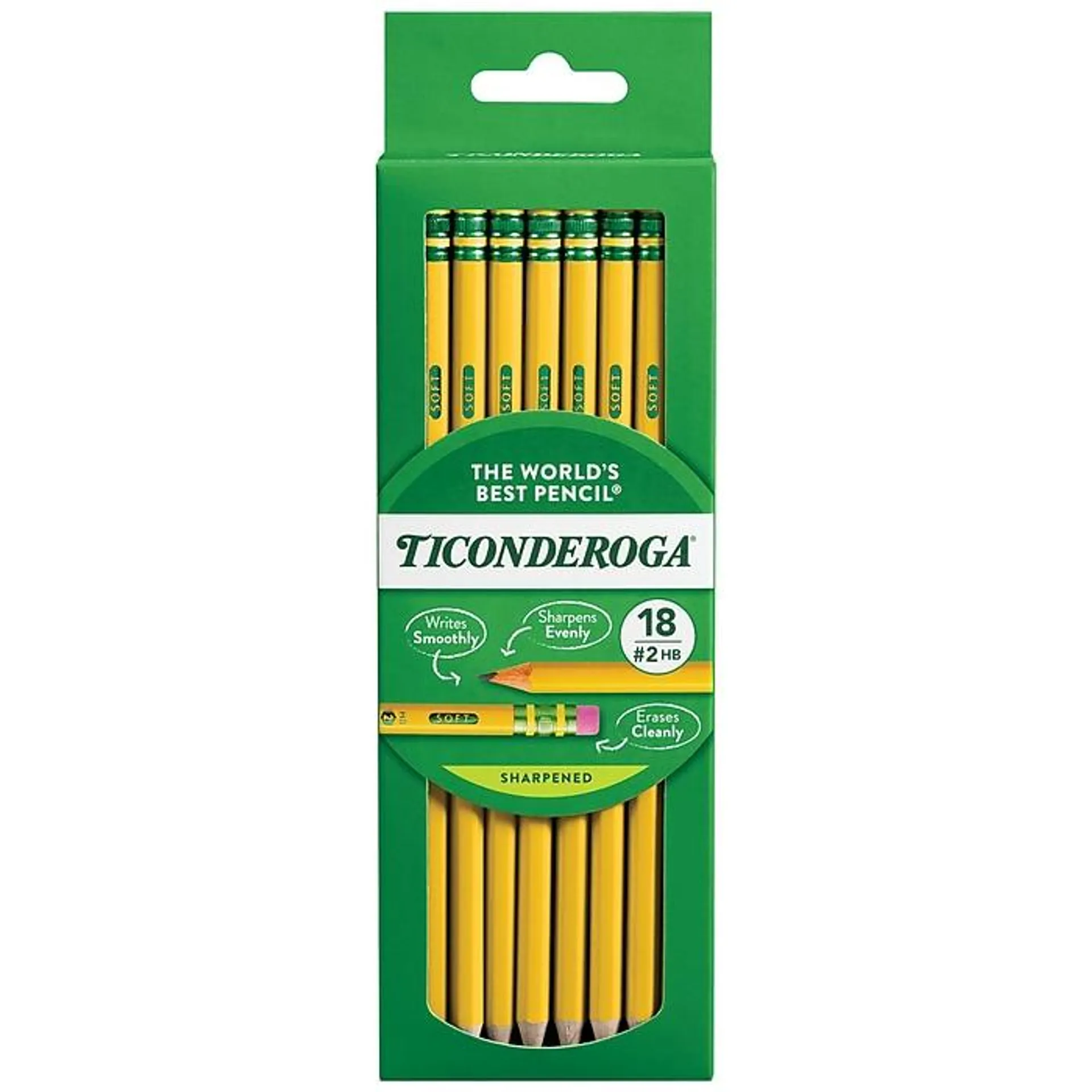 Ticonderoga The World's Best Pencil Pre-Sharpened Wooden Pencil,