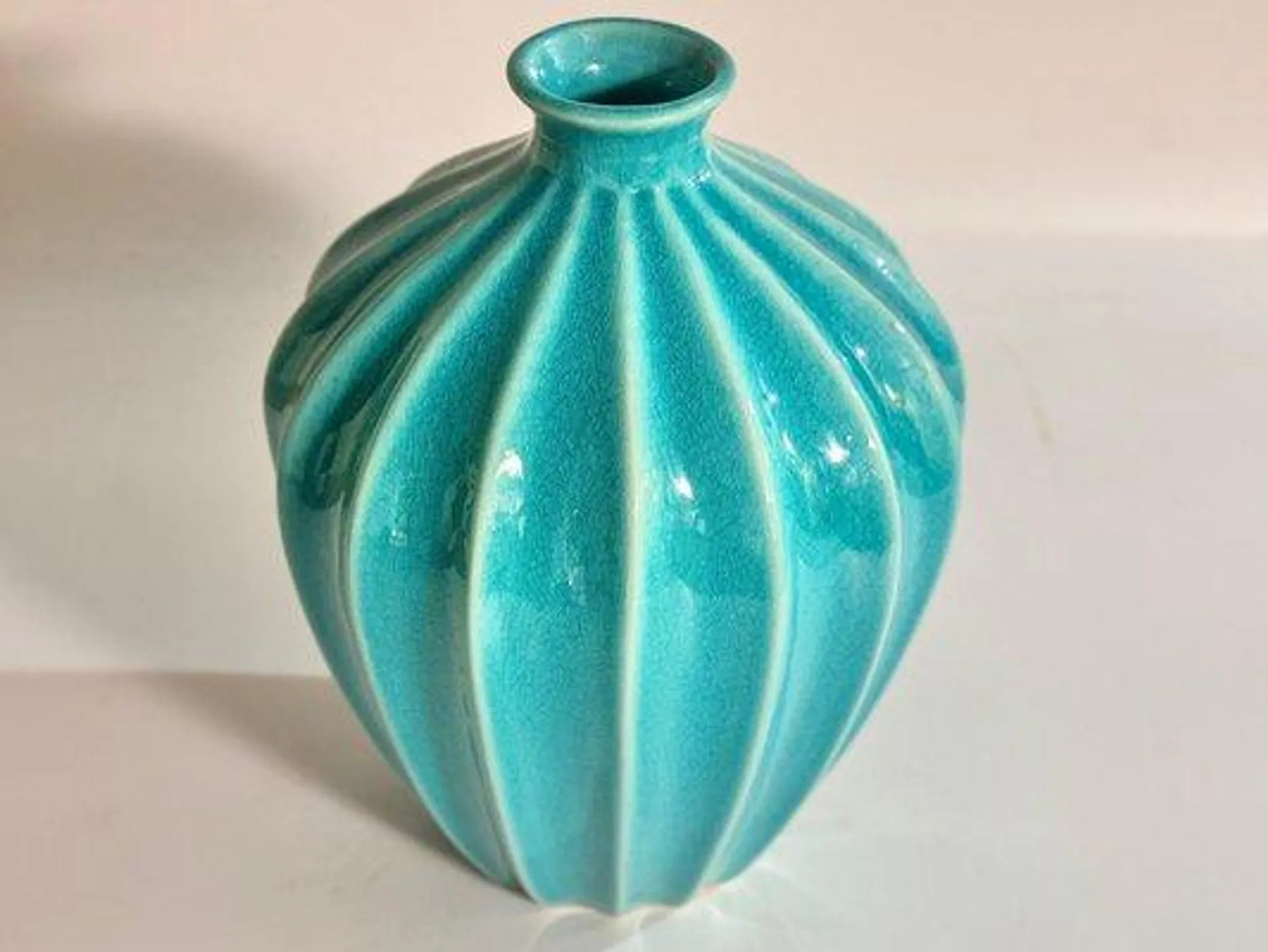 Crackeled Ceramic Vase, France, 1940s