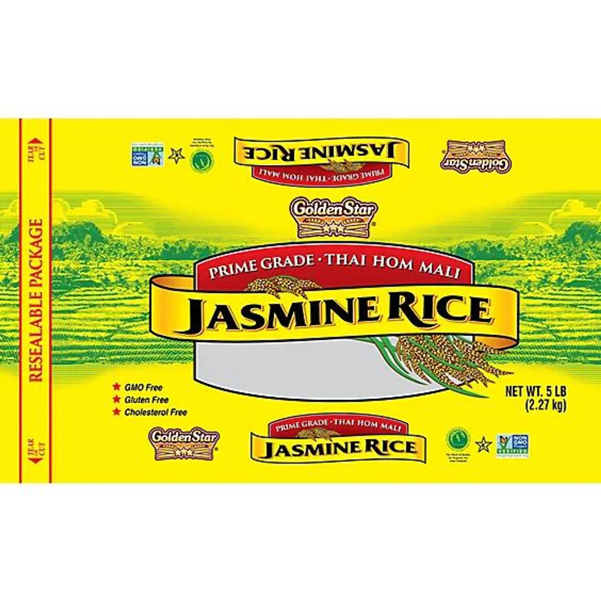 Golden Star Thai Hom Mali Jasmine Rice - 5 Lb